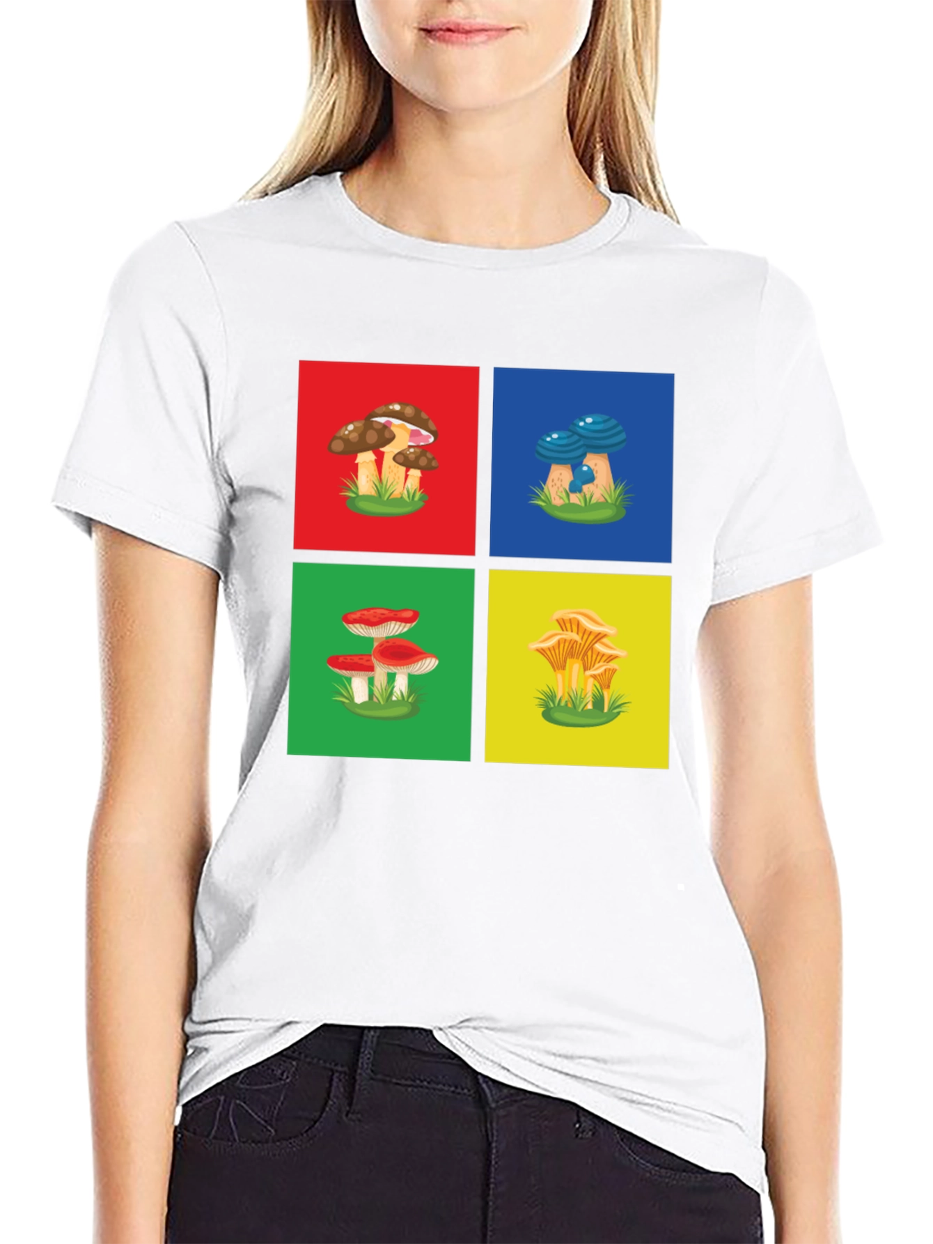 Mushroom Art Graphic T-Shirt - Funky Nature Tee