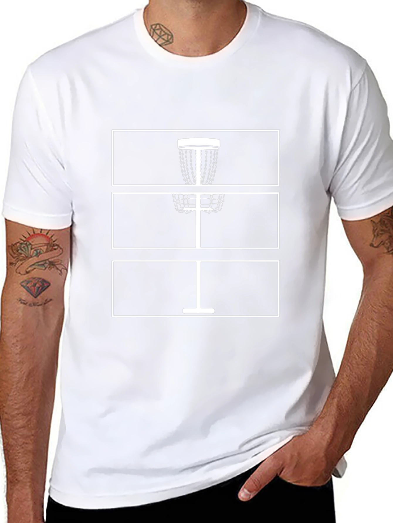 Disc Golf Basket Tee - Graphic Novelty Shirt