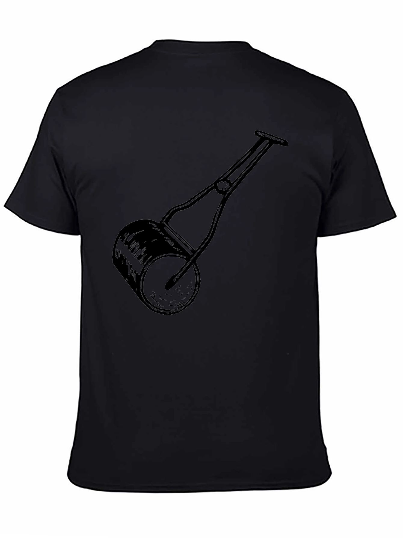 Hand Roller Printed Tee - Black Cotton Shirt