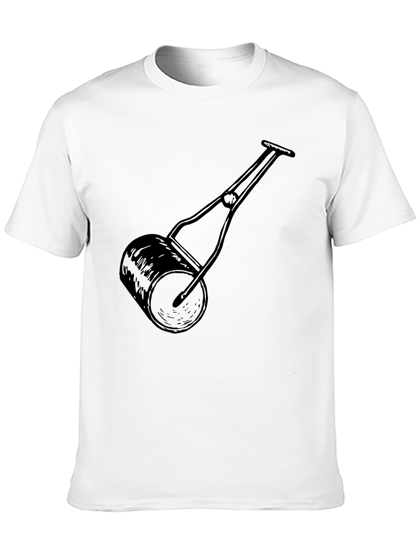 Hand Roller Printed Tee - Black Cotton Shirt