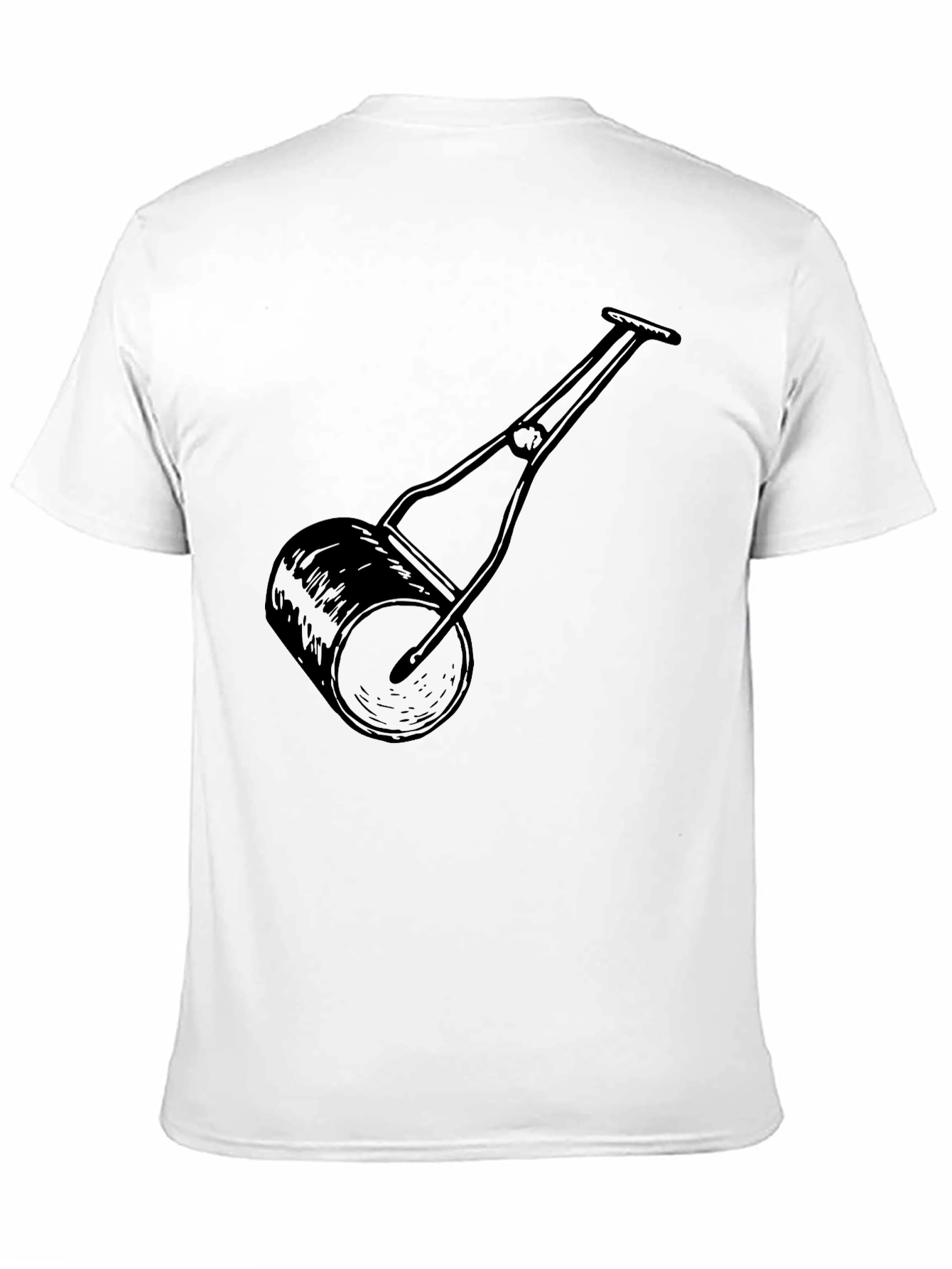 Hand Roller Printed Tee - Black Cotton Shirt