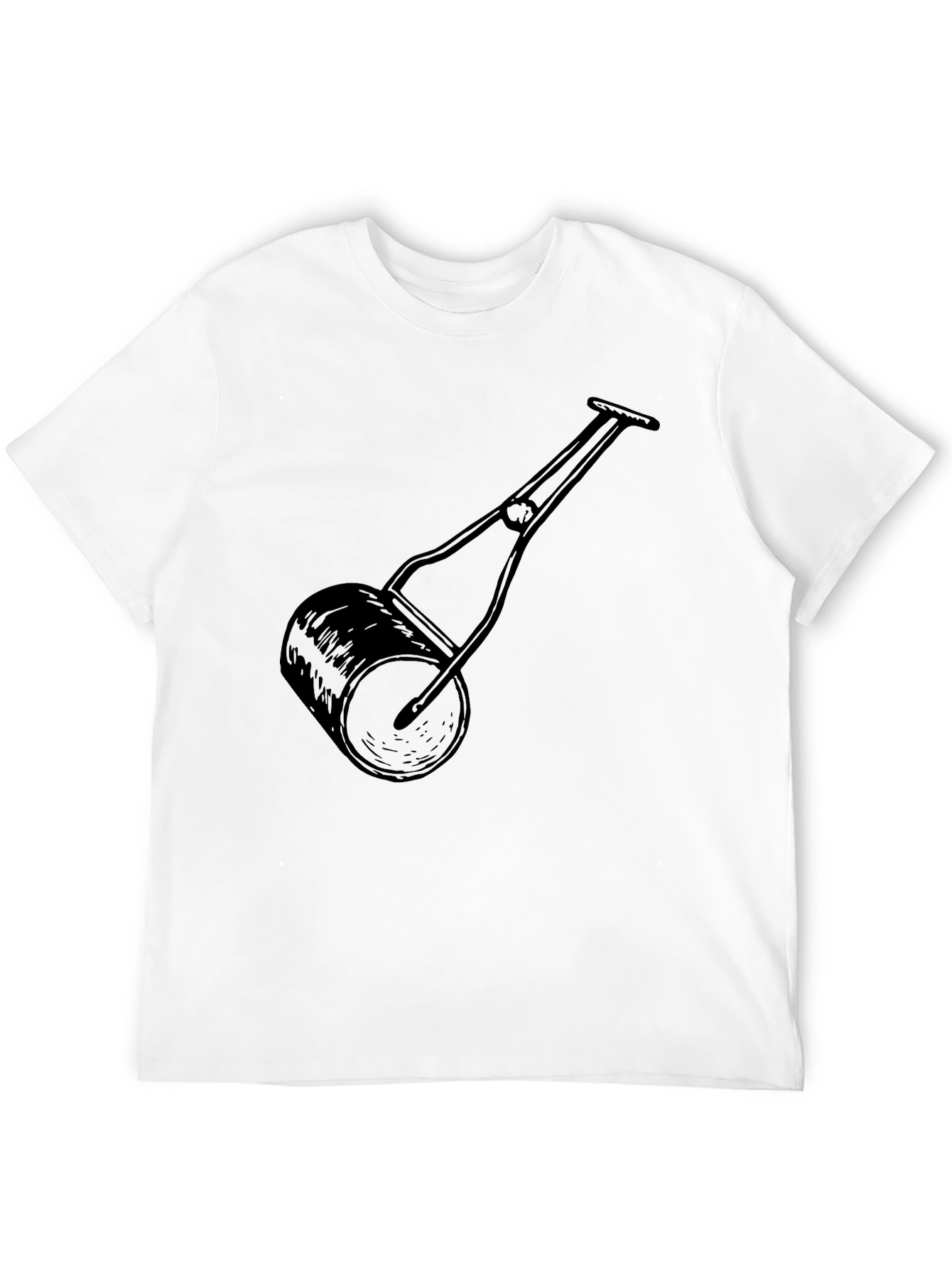 Hand Roller Printed Tee - Black Cotton Shirt