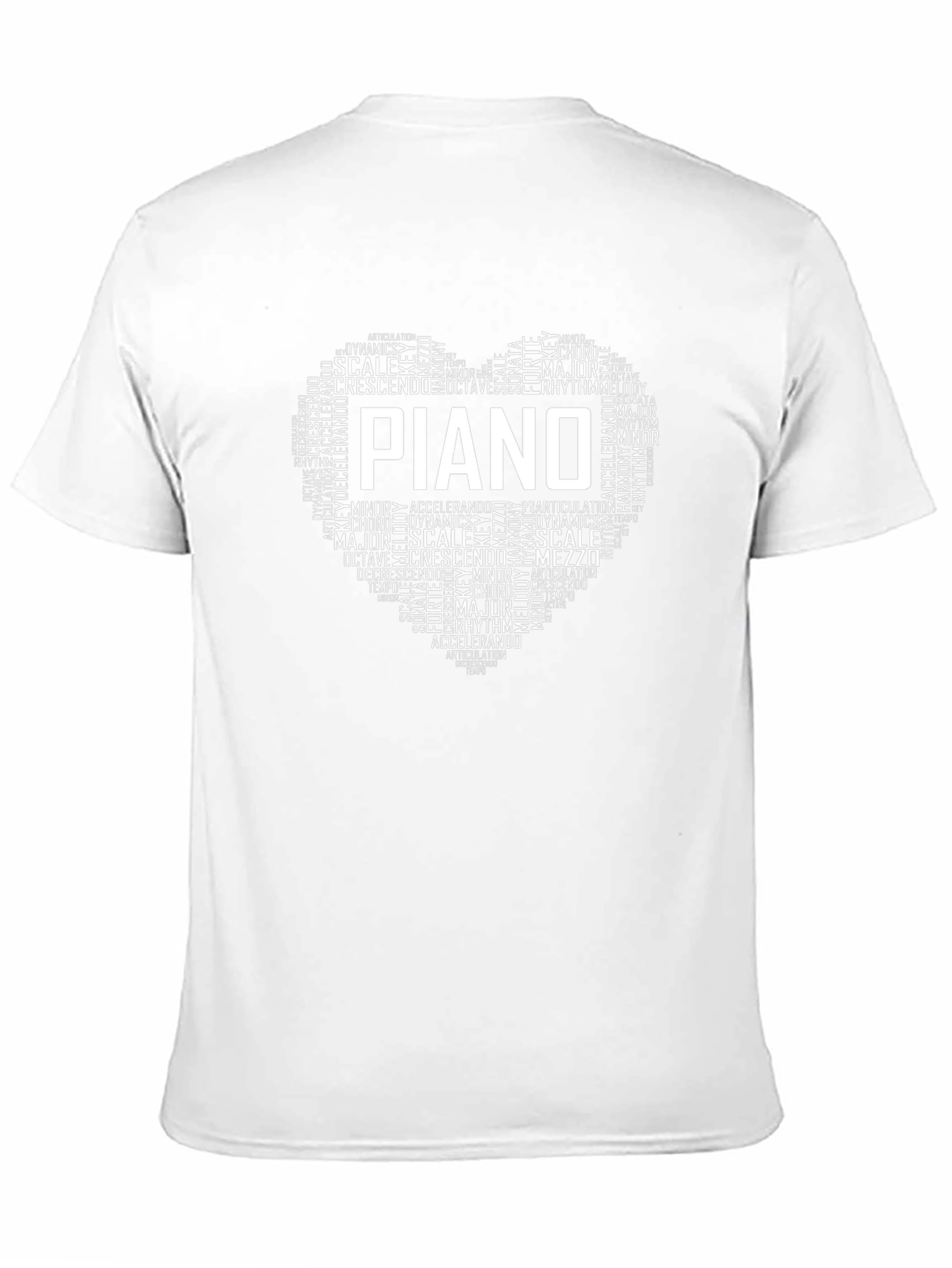 Piano Music Heart T-Shirt - Musician Tee