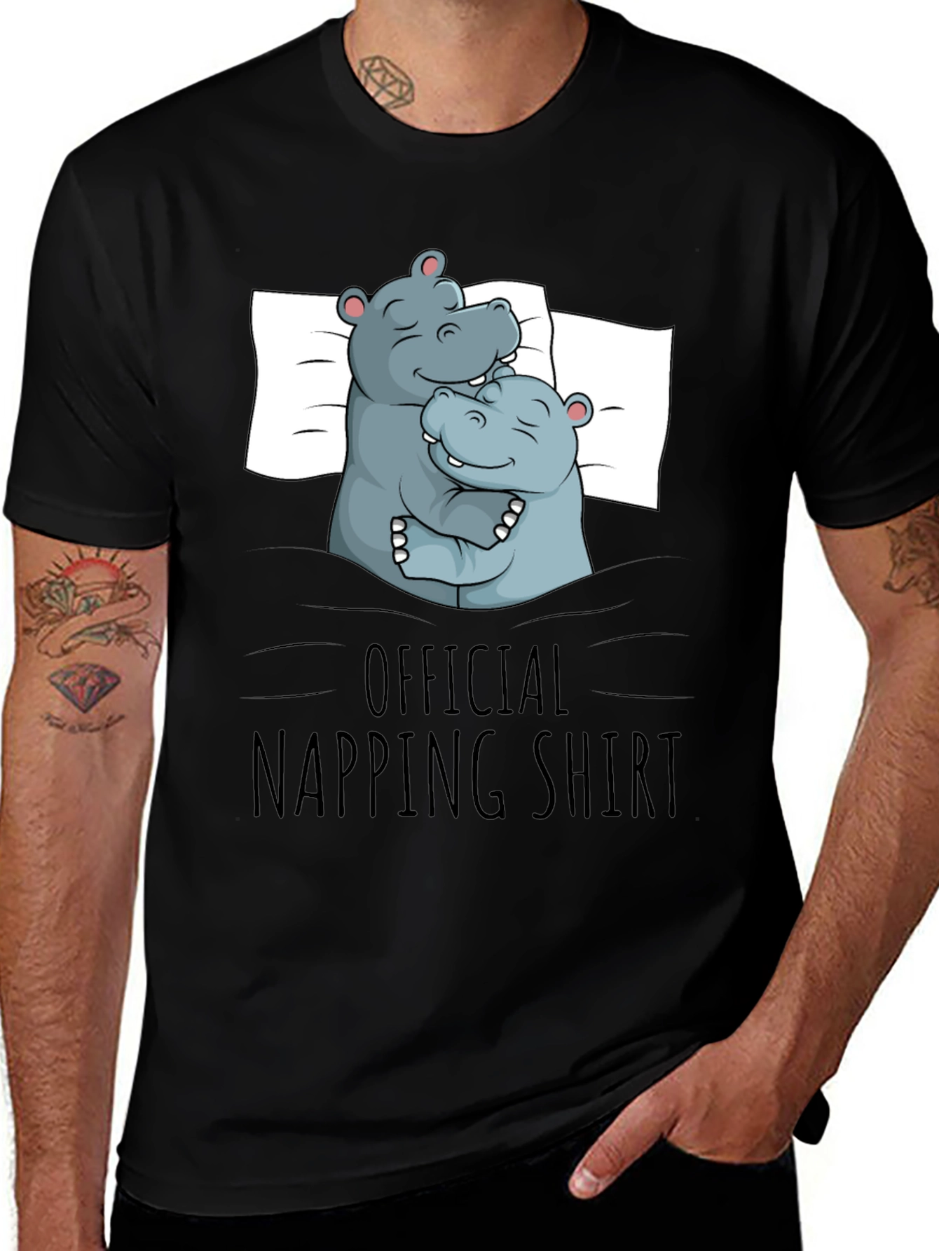 Official Napping Shirt - Cute Hippos T-Shirt