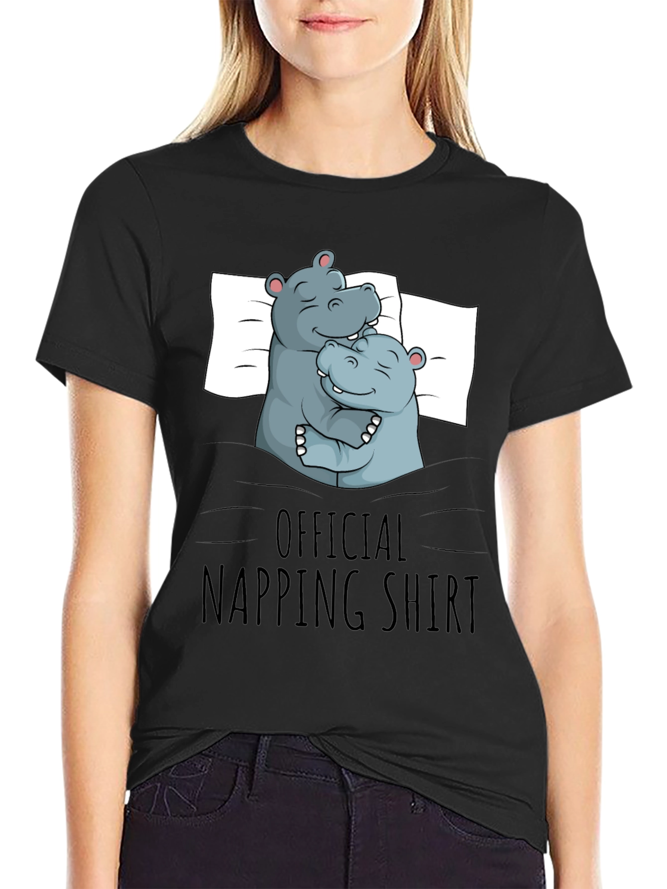 Official Napping Shirt - Cute Hippos T-Shirt