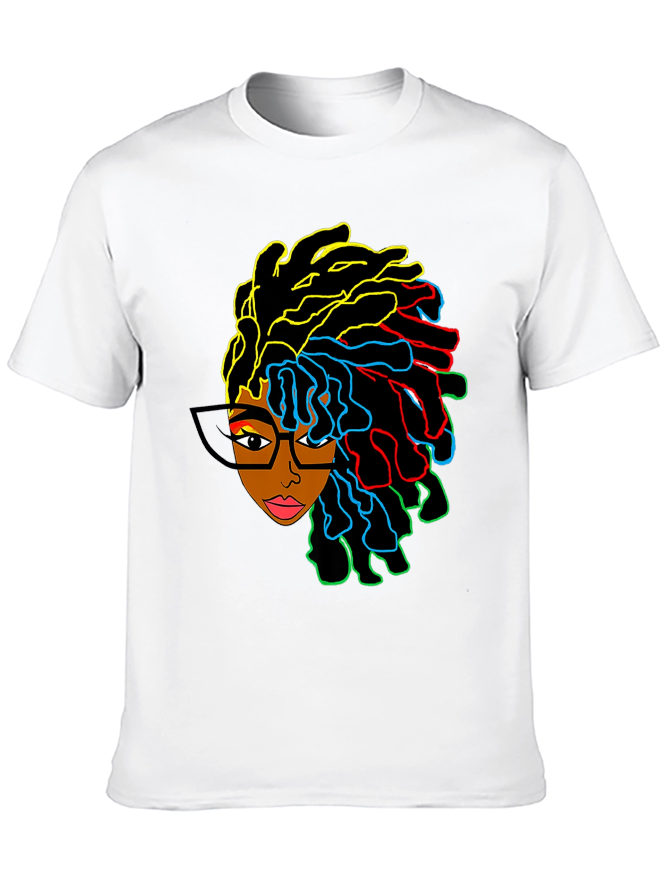 Vibrant Afro Woman Graphic Tee