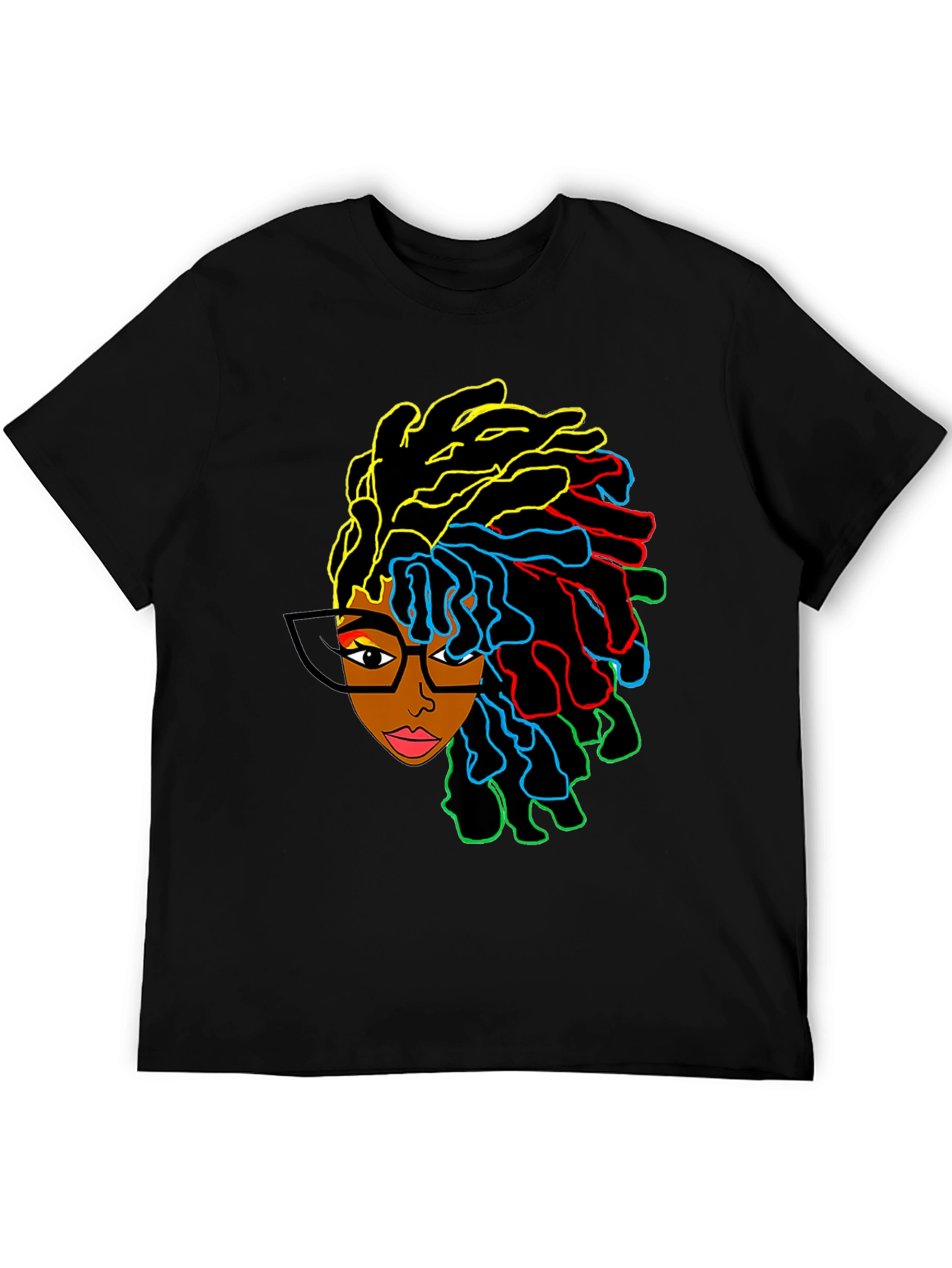 Vibrant Afro Woman Graphic Tee