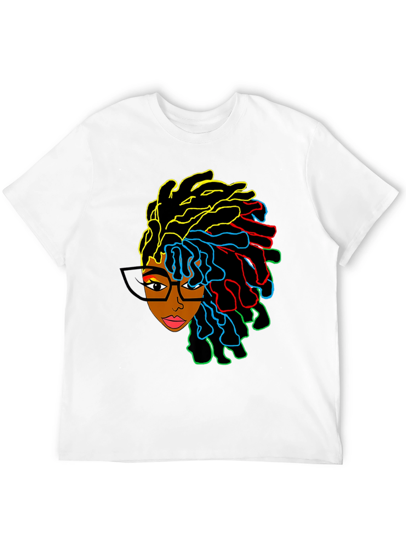 Vibrant Afro Woman Graphic Tee