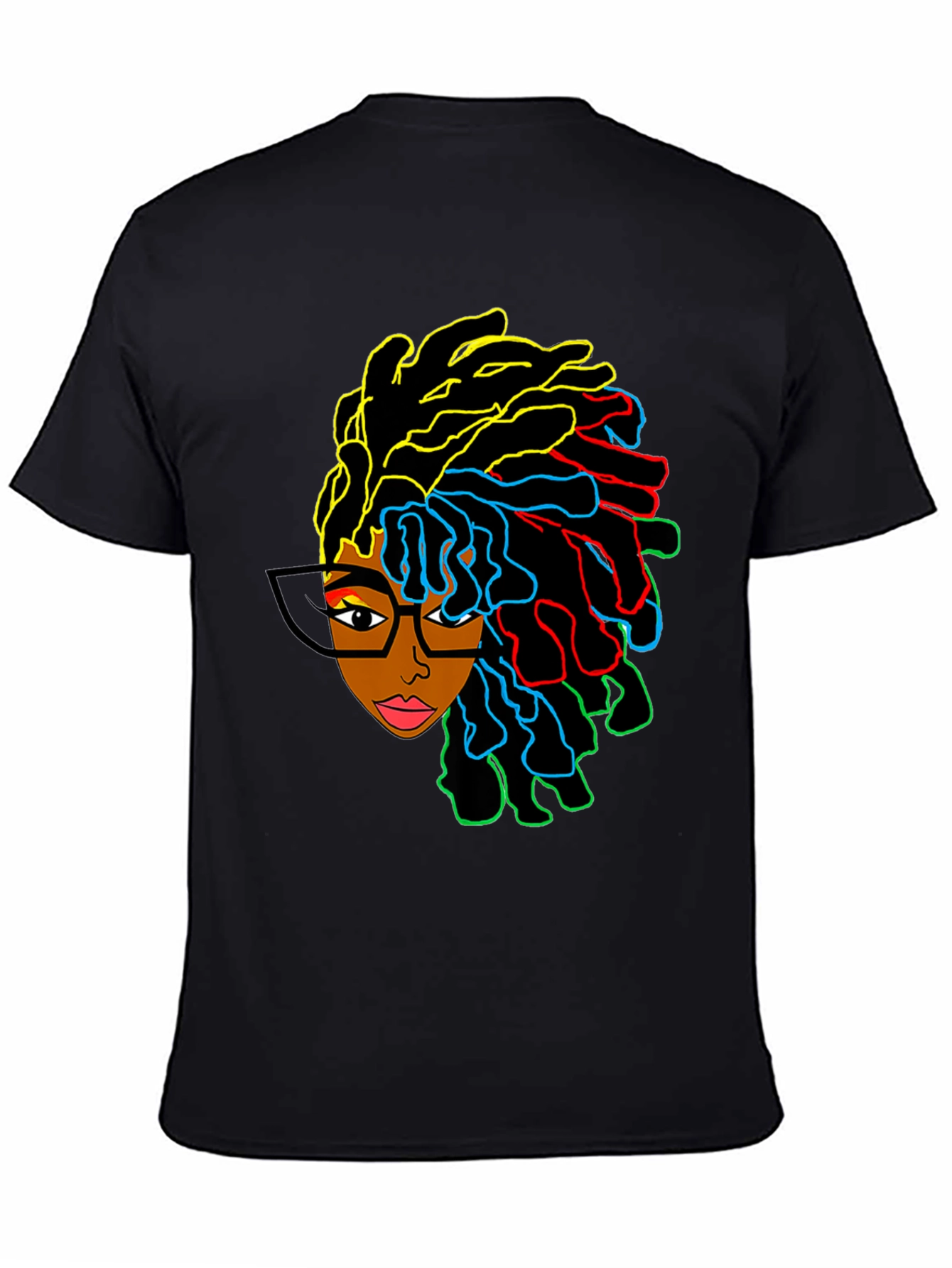 Vibrant Afro Woman Graphic Tee