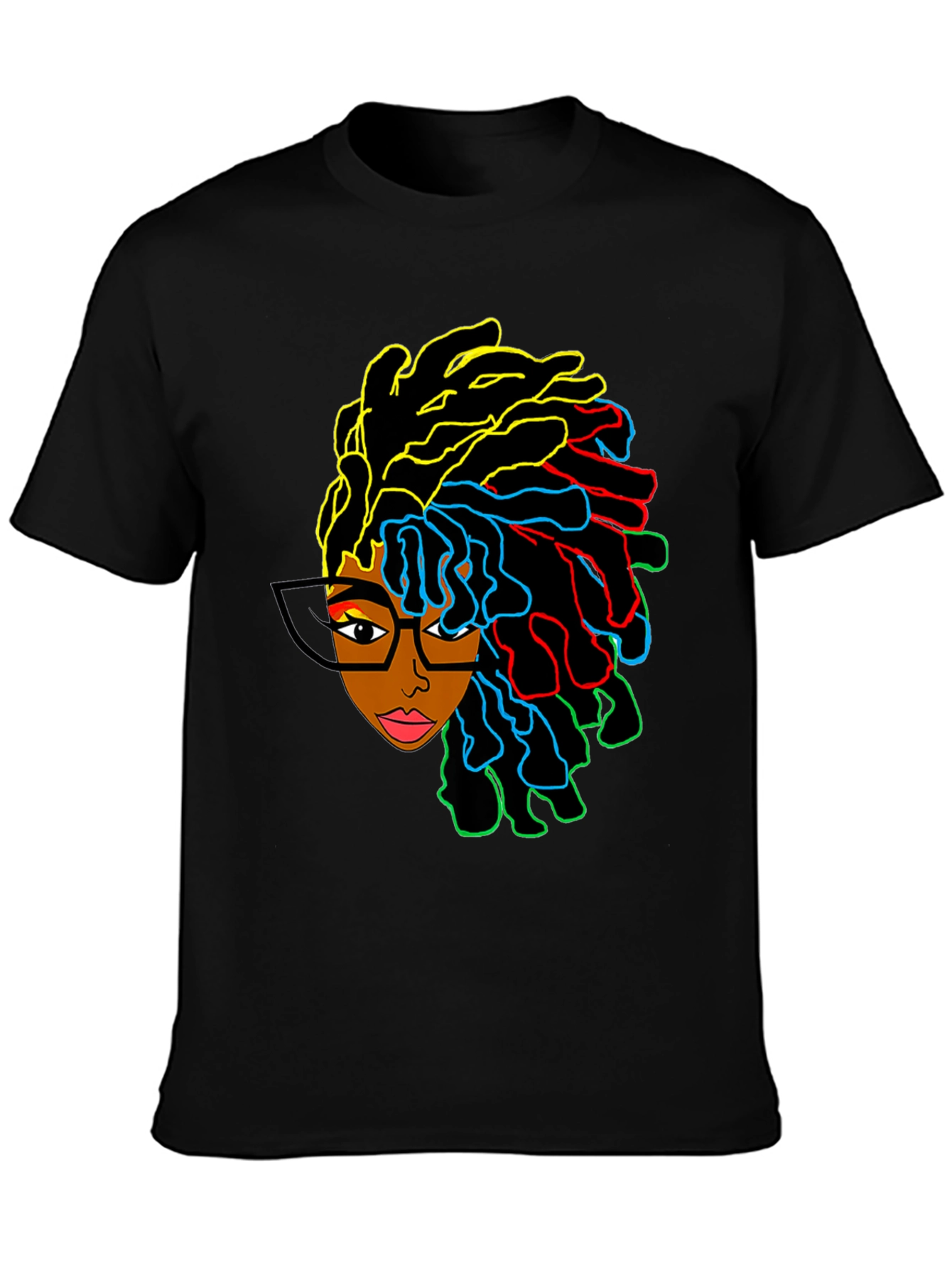 Vibrant Afro Woman Graphic Tee
