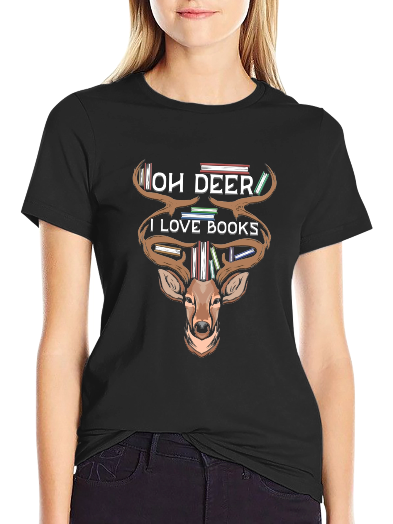 Oh Deer I Love Books T-Shirt
