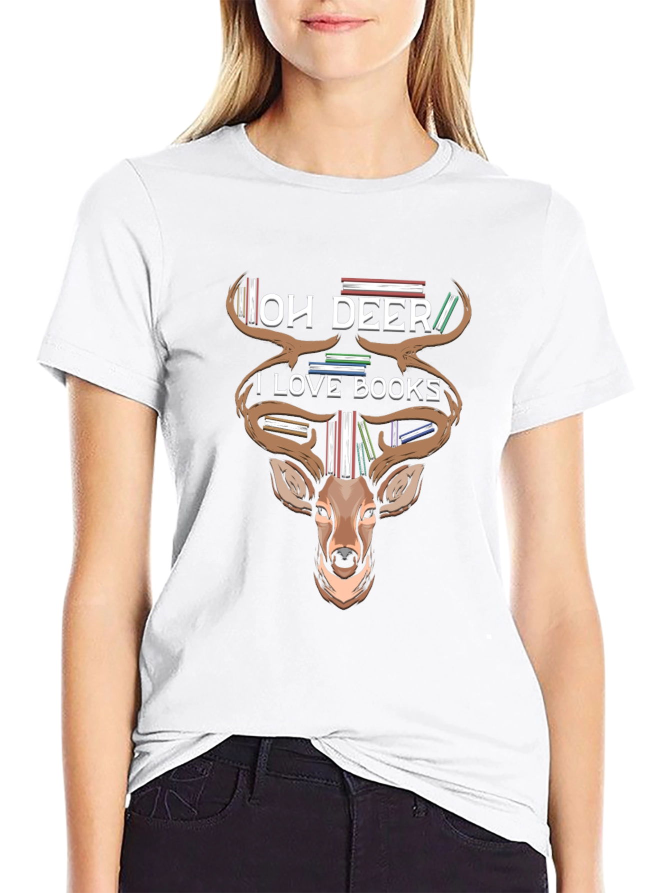 Oh Deer I Love Books T-Shirt