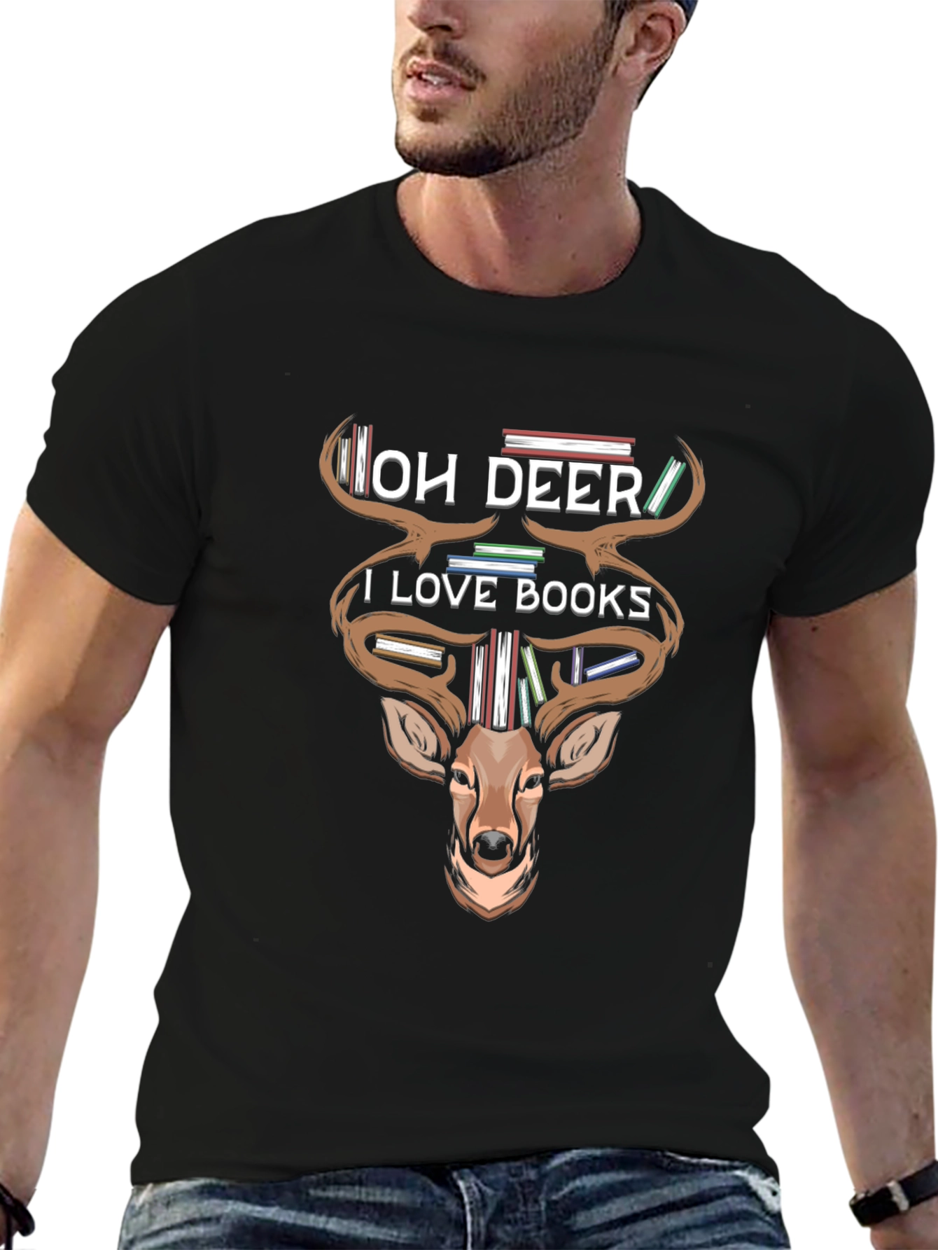 Oh Deer I Love Books T-Shirt