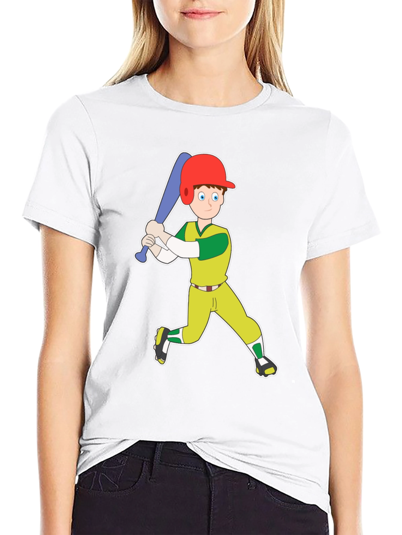 Baseball Cartoon Graphic Tee