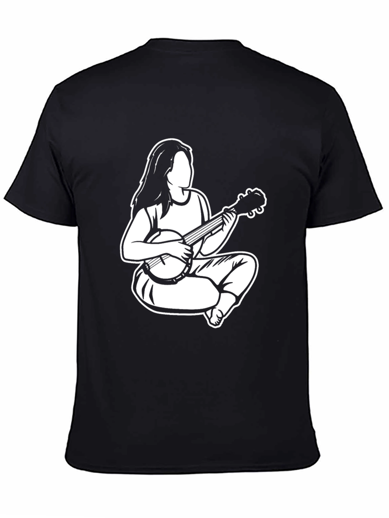 Banjo Player Graphic Tee - Black