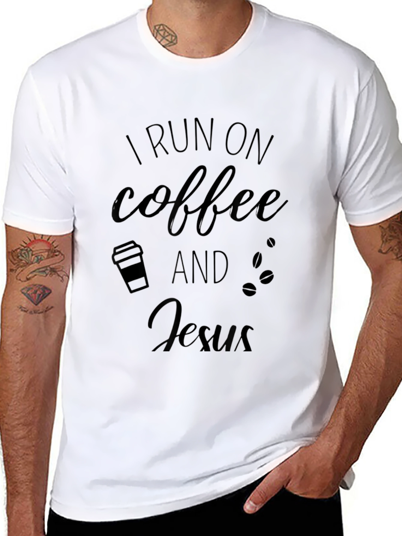 I Run on Coffee and Jesus T-Shirt