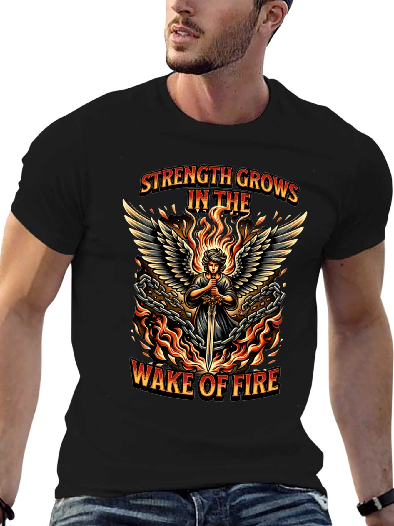 Strength Grows in the Wake of Fire Graphic Tee