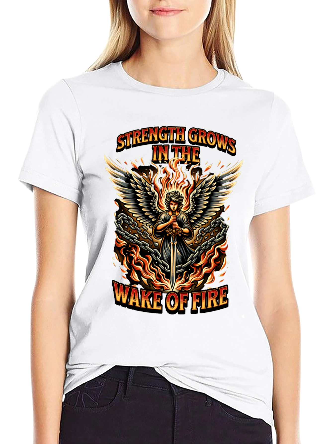 Strength Grows in the Wake of Fire Graphic Tee