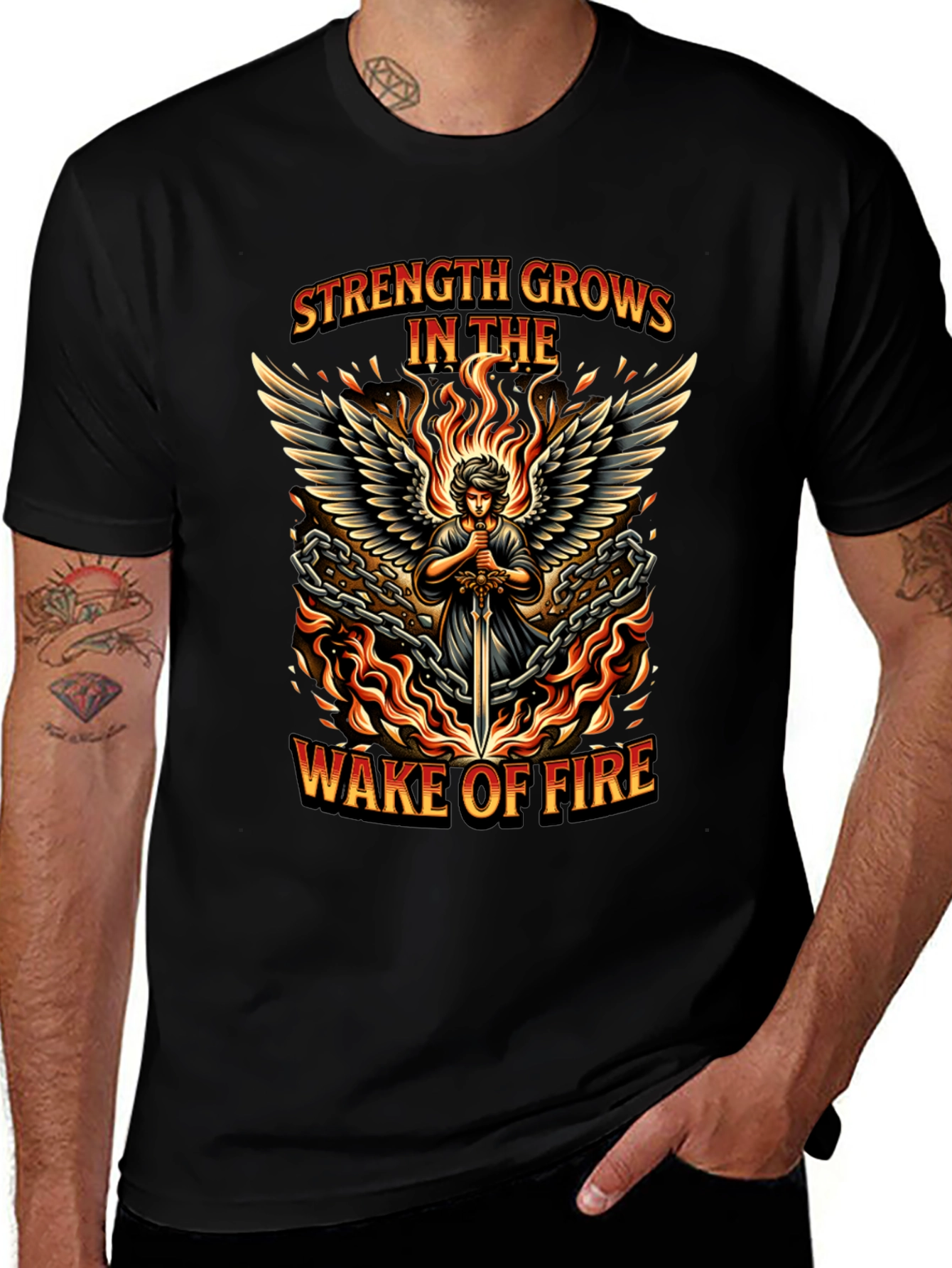 Strength Grows in the Wake of Fire Graphic Tee