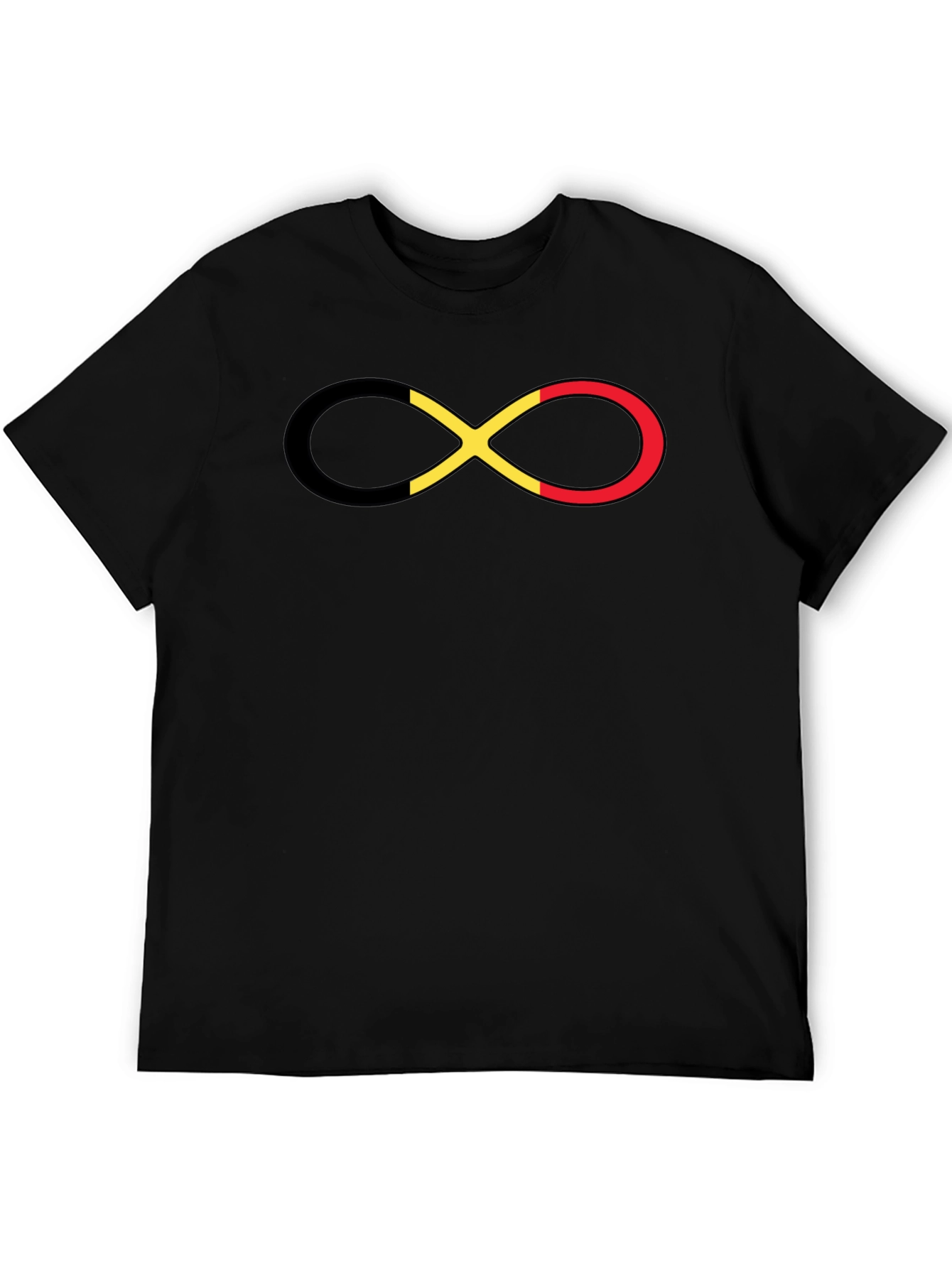 Belgium Flag Infinity Symbol T-Shirt - Casual Wear