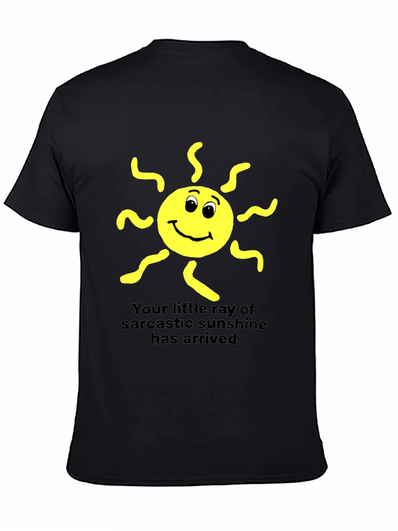 Sarcastic Sunshine Graphic Tee - Black Cotton T-Shirt