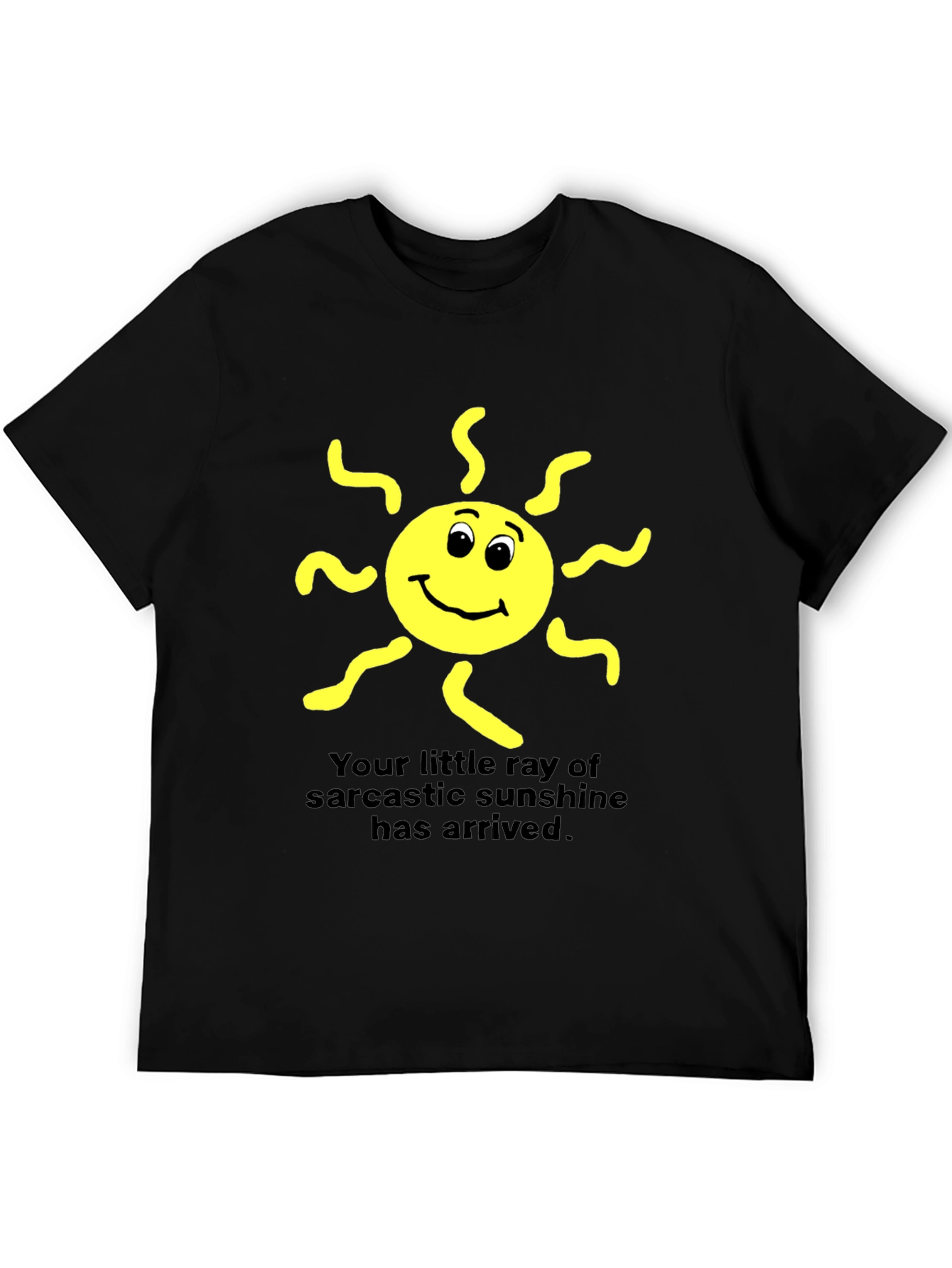Sarcastic Sunshine Graphic Tee - Black Cotton T-Shirt