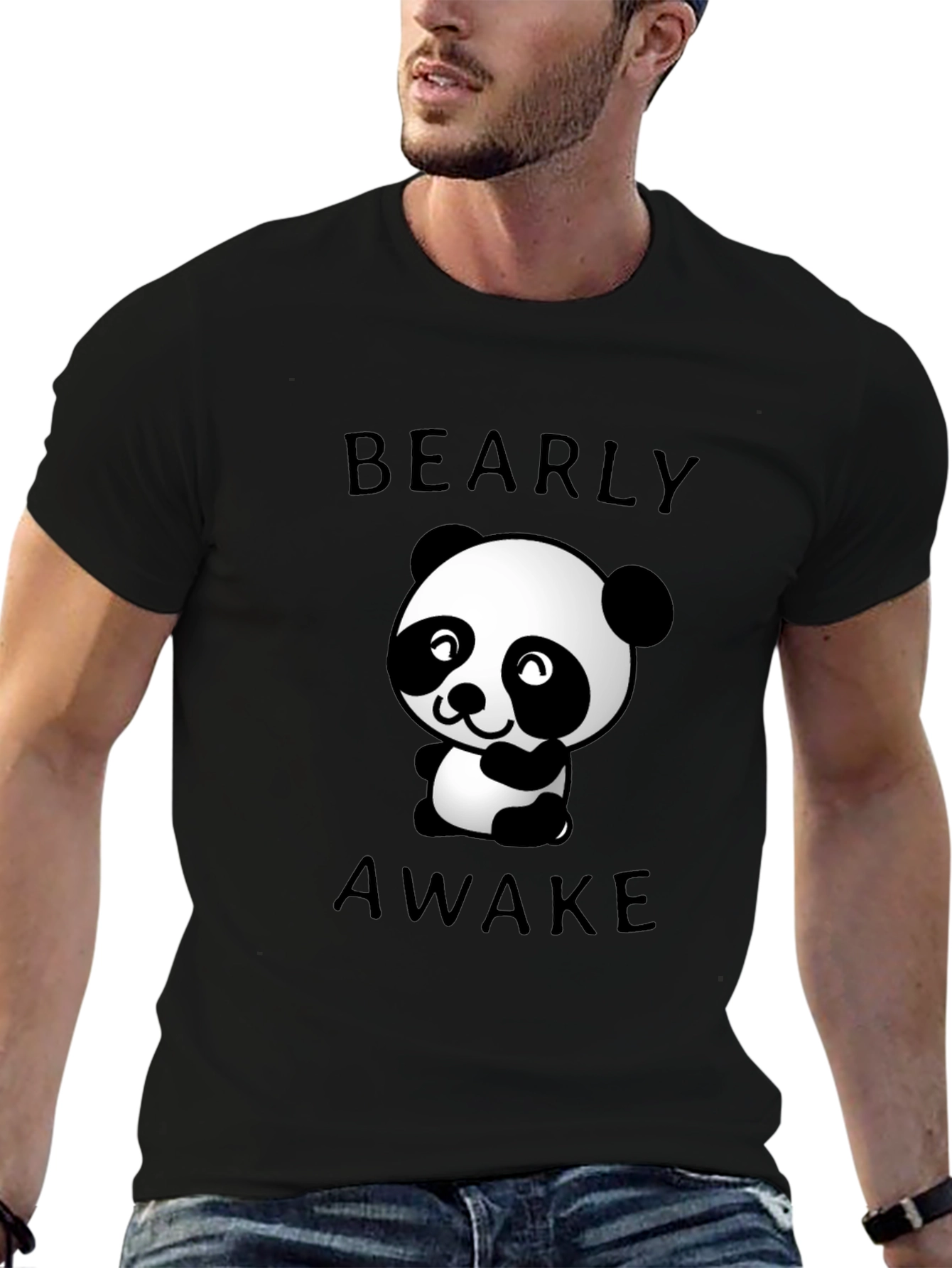 Bearly Awake Graphic Tee - Mens Black T-Shirt
