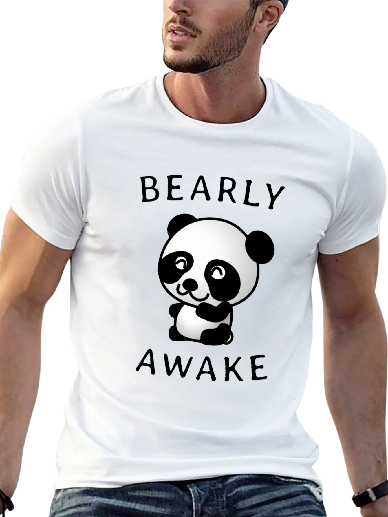 Bearly Awake Graphic Tee - Mens Black T-Shirt