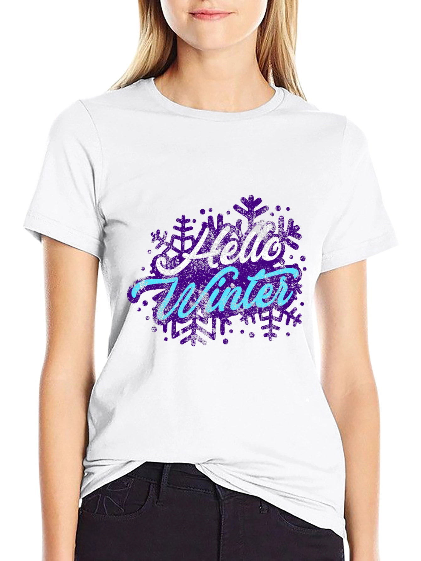 Hello Winter Snowflake Graphic Tee