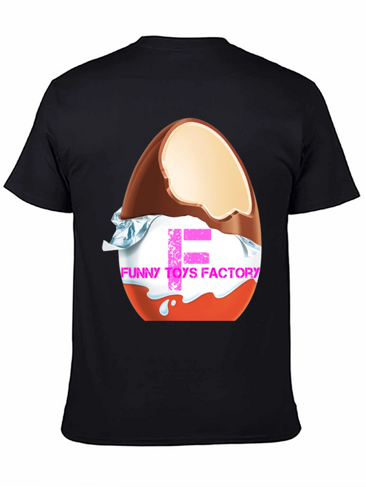 Funny Toys Factory T-Shirt - Chocolate Egg Design