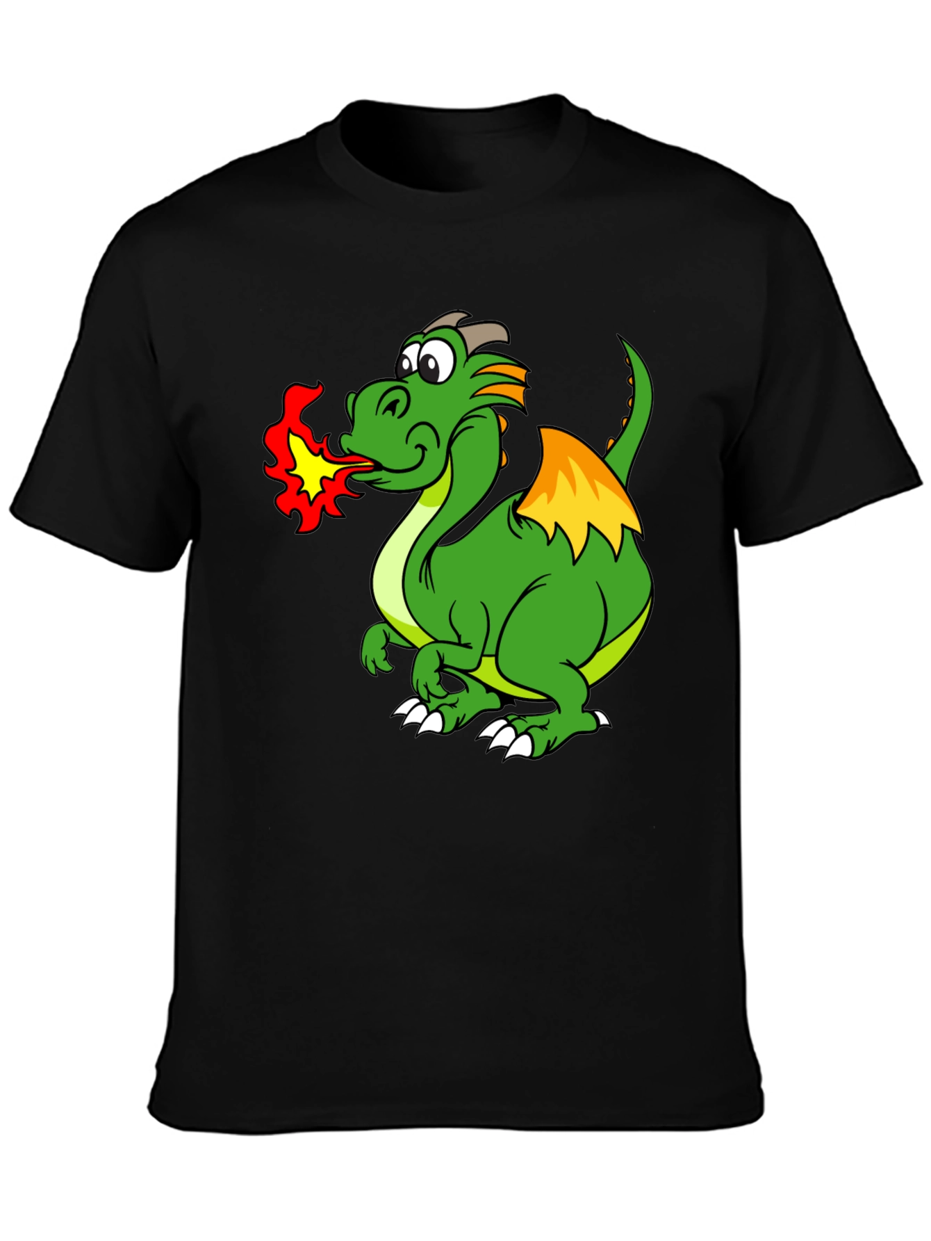 Dragon Fire T-Shirt - Black Cotton Tee