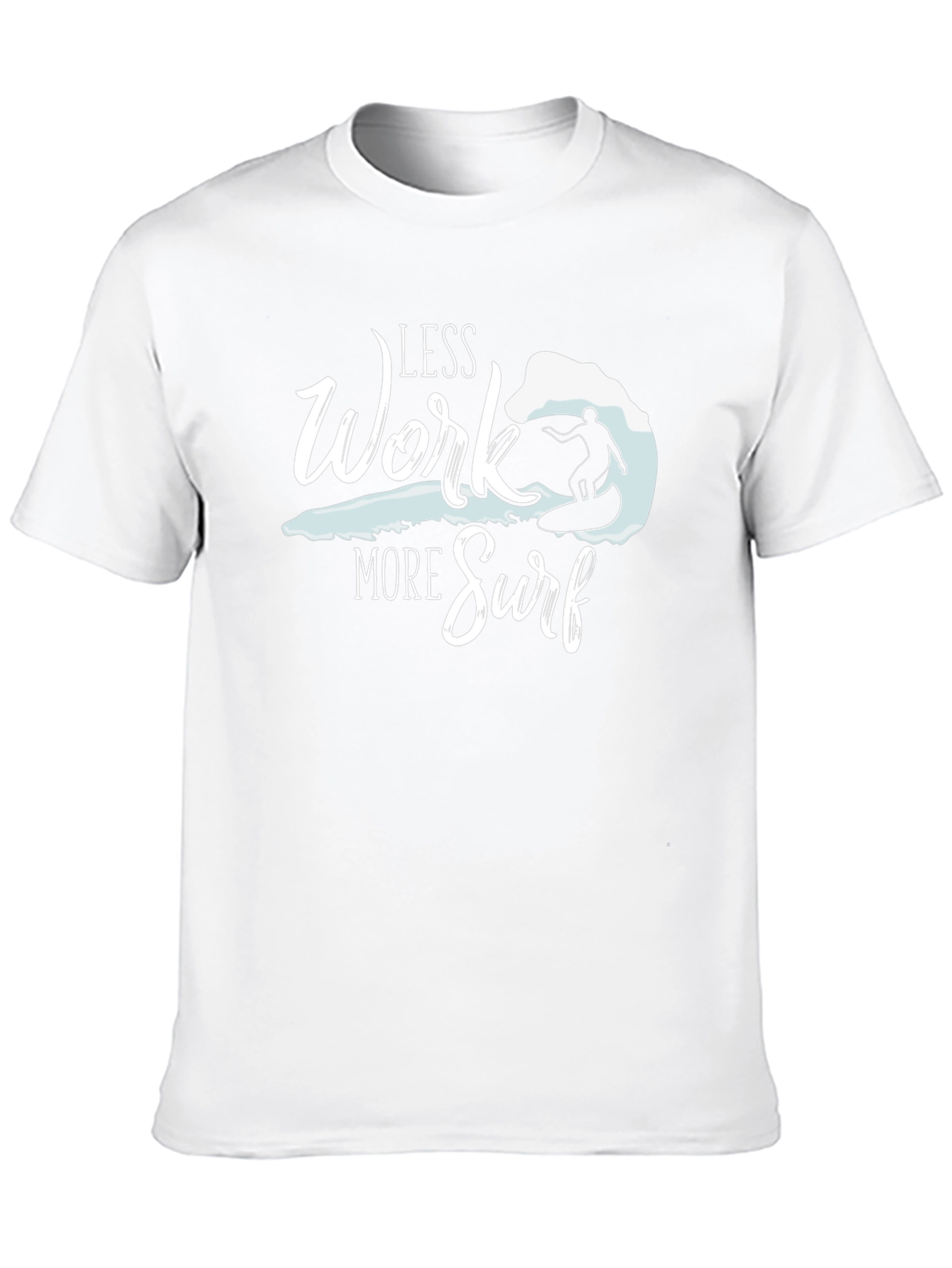 Less Work More Surf Black Graphic Tee
