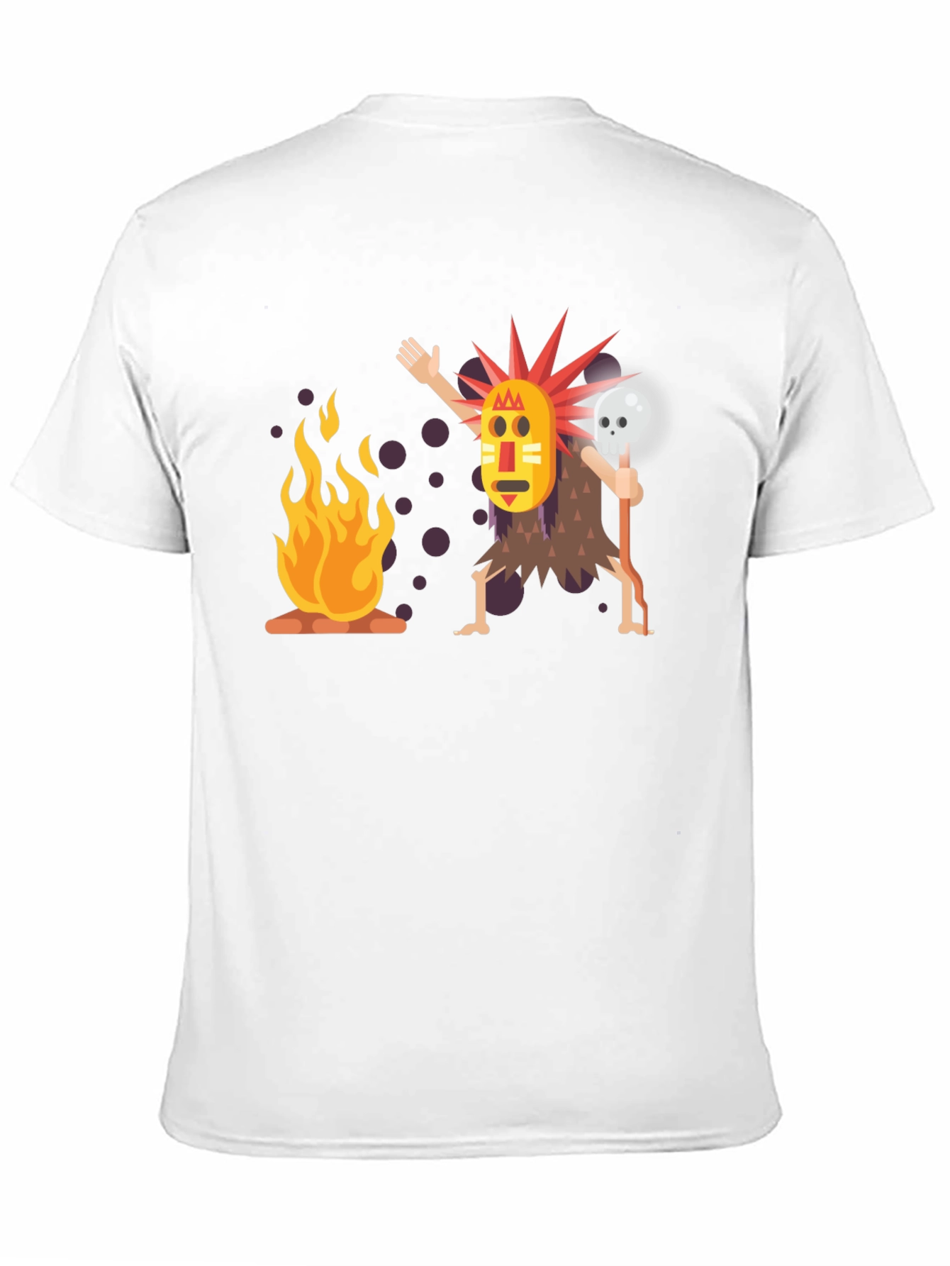 Tribal Mask Graphic Black T-Shirt
