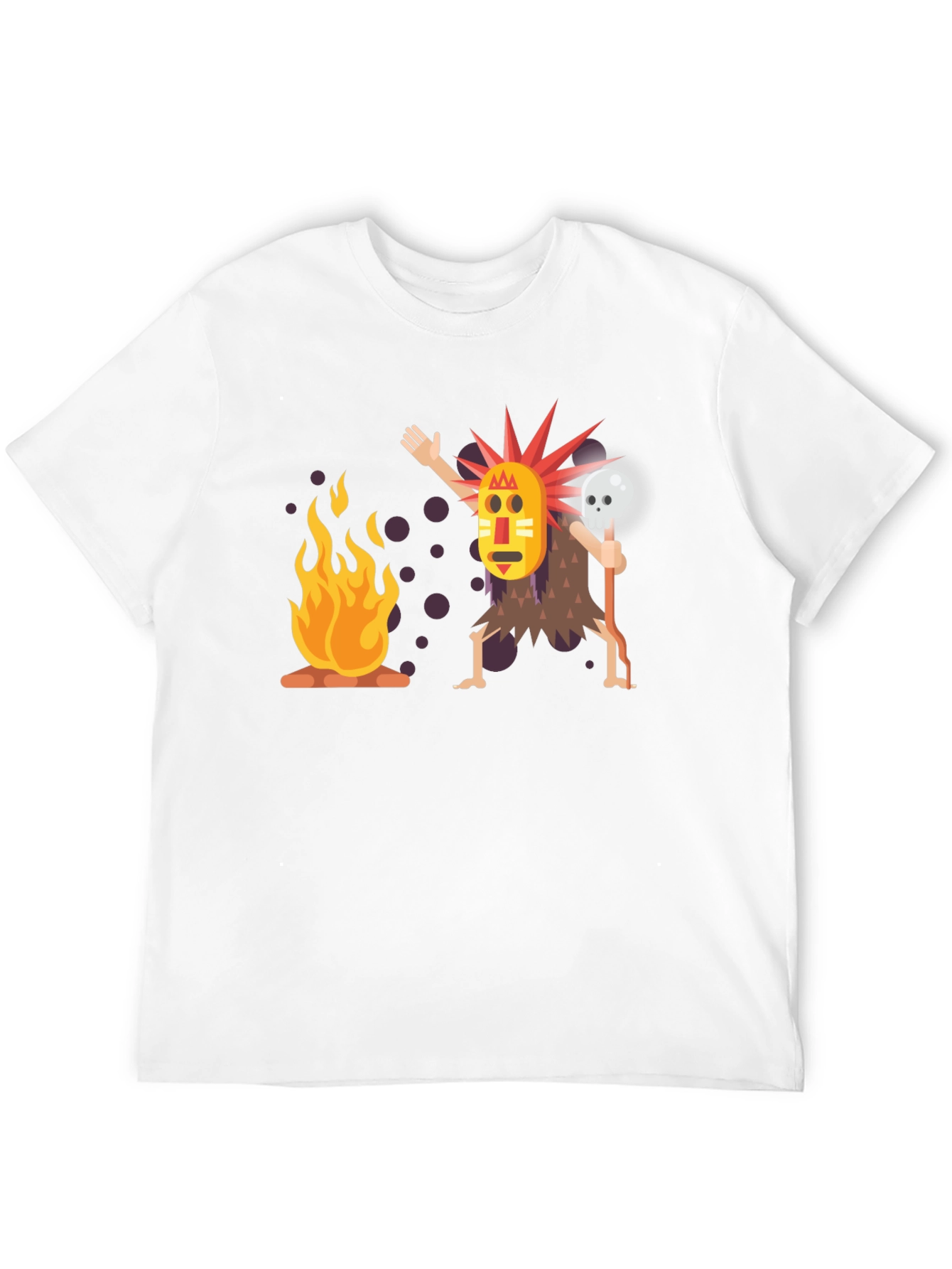 Tribal Mask Graphic Black T-Shirt