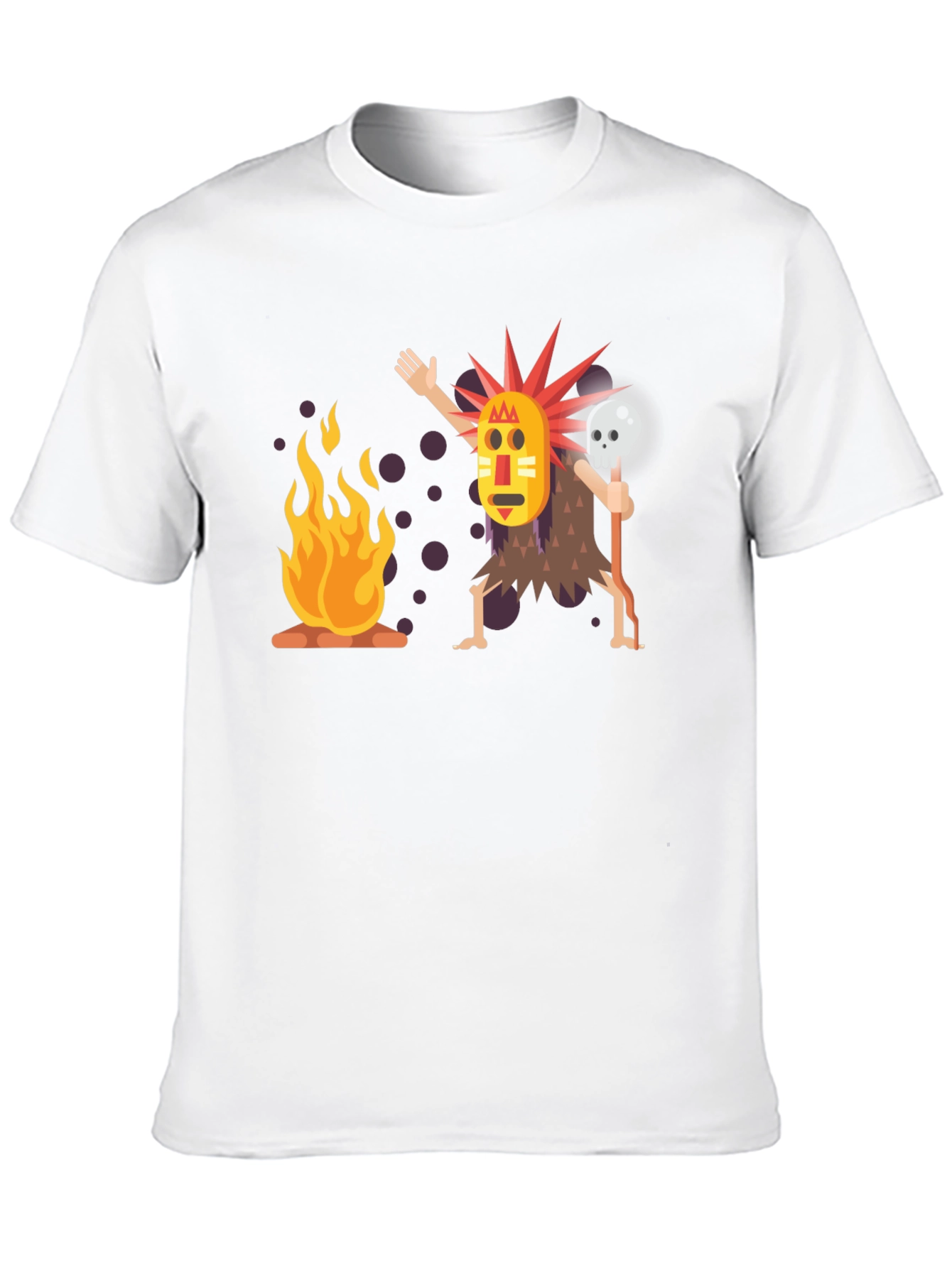 Tribal Mask Graphic Black T-Shirt