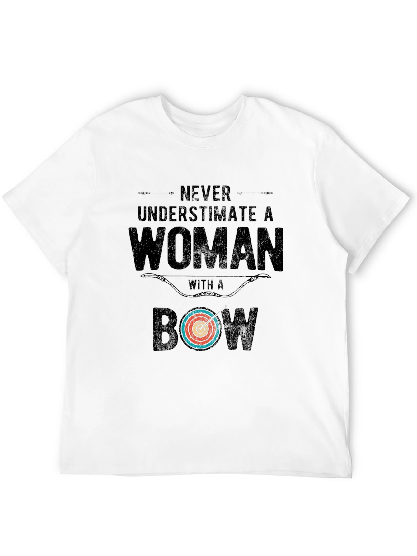 Never Underestimate a Woman with a Bow T-Shirt