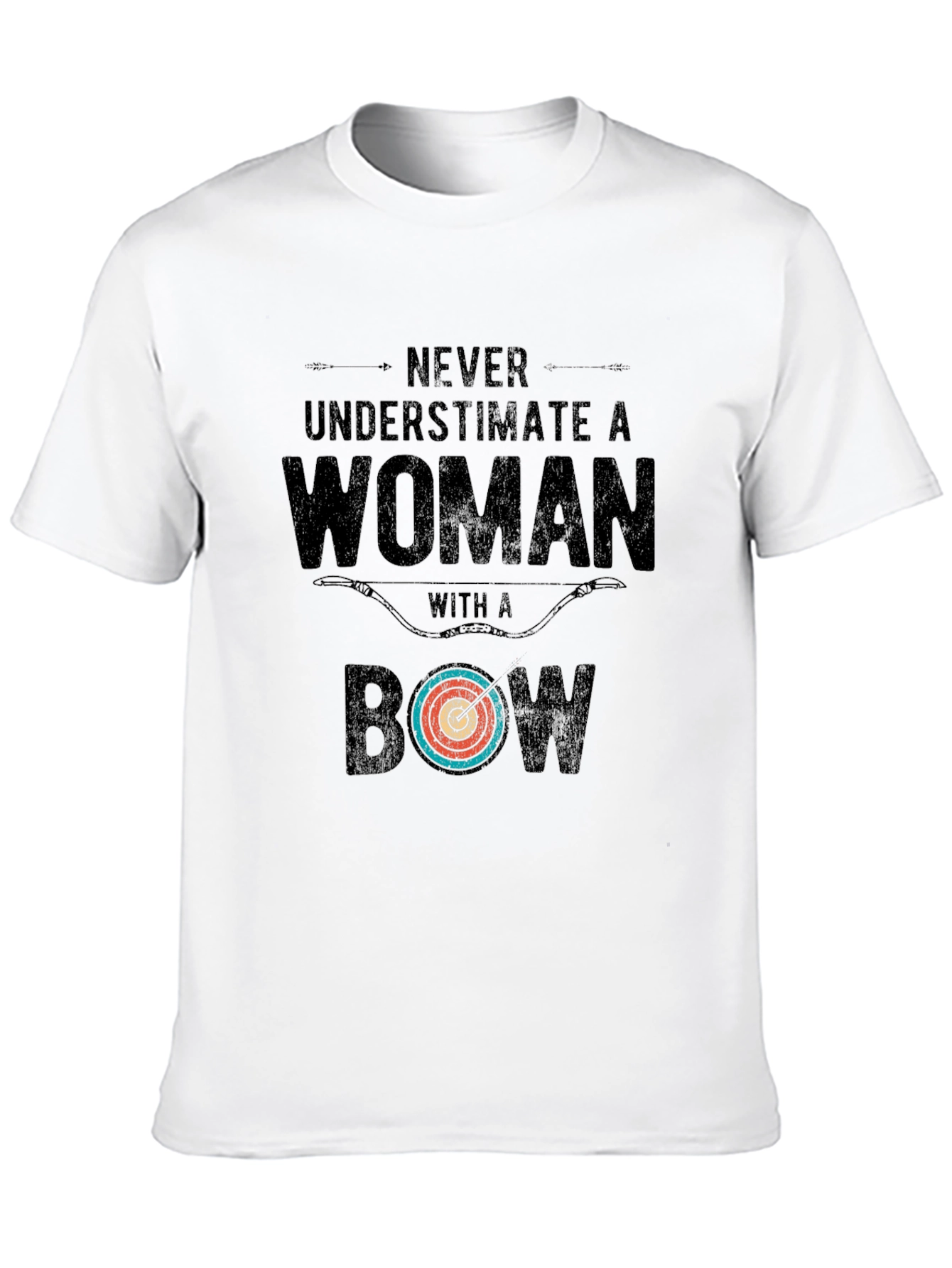 Never Underestimate a Woman with a Bow T-Shirt