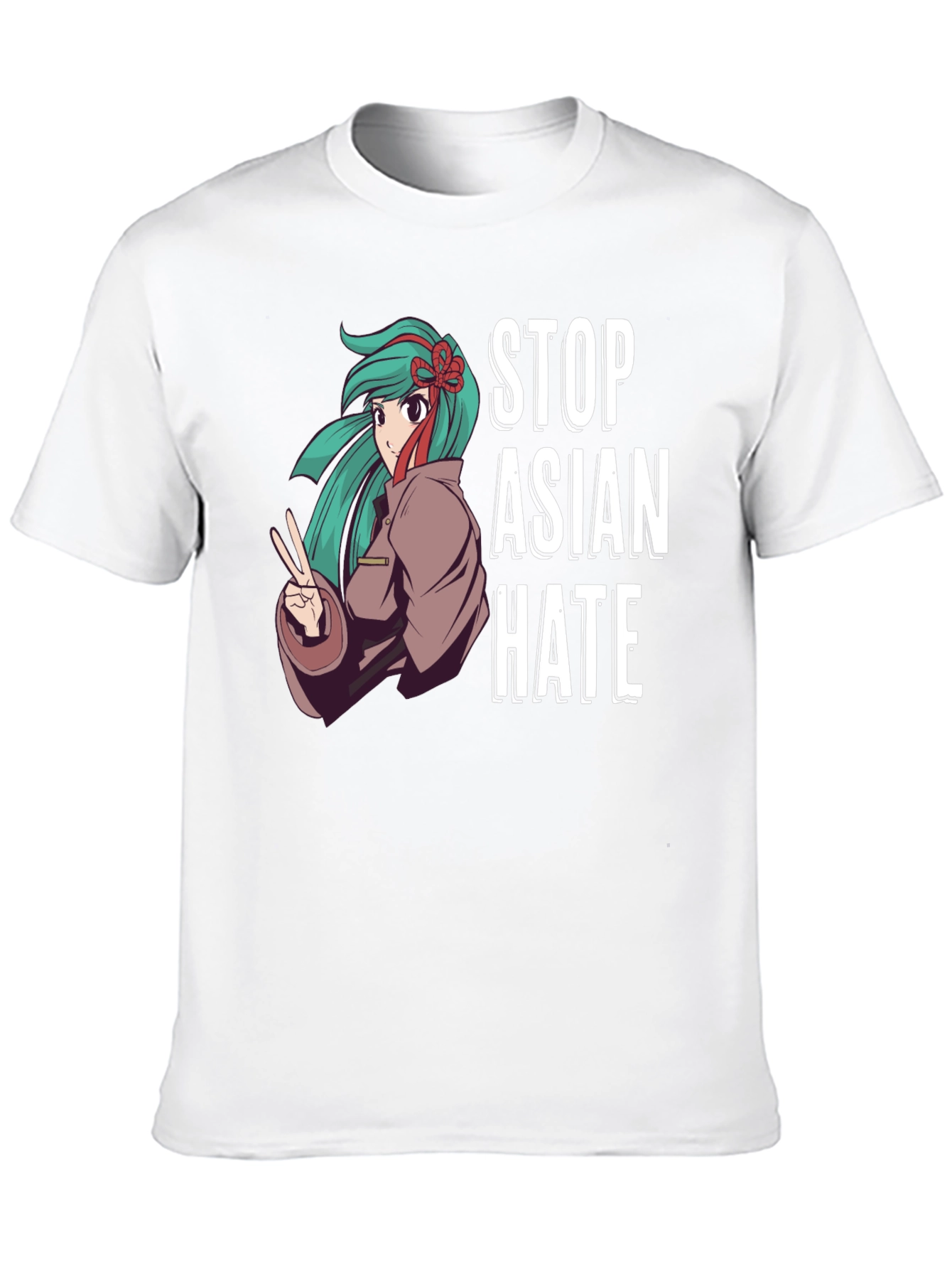 Stop Asian Hate T-Shirt Anime Design Activism Tee
