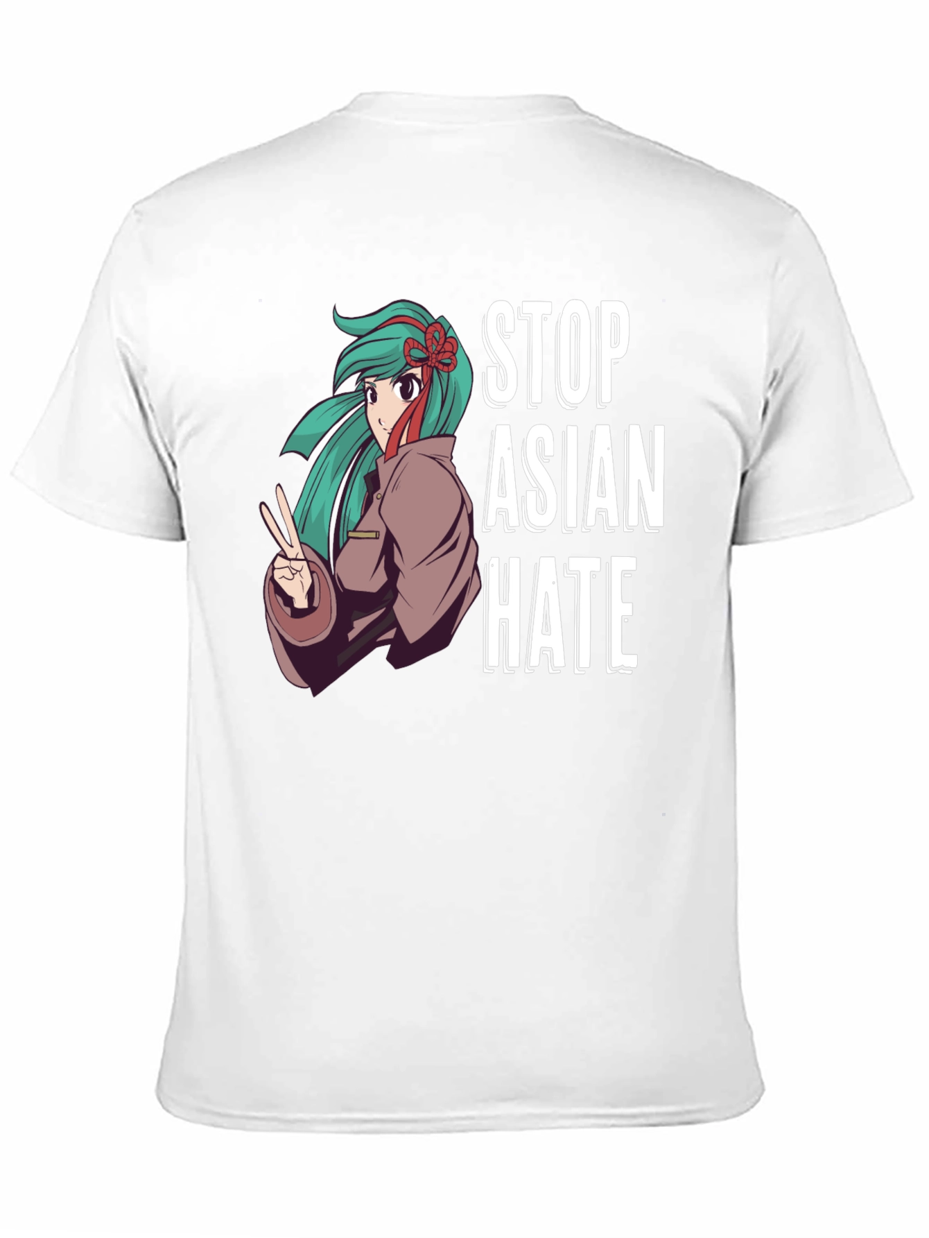 Stop Asian Hate T-Shirt Anime Design Activism Tee