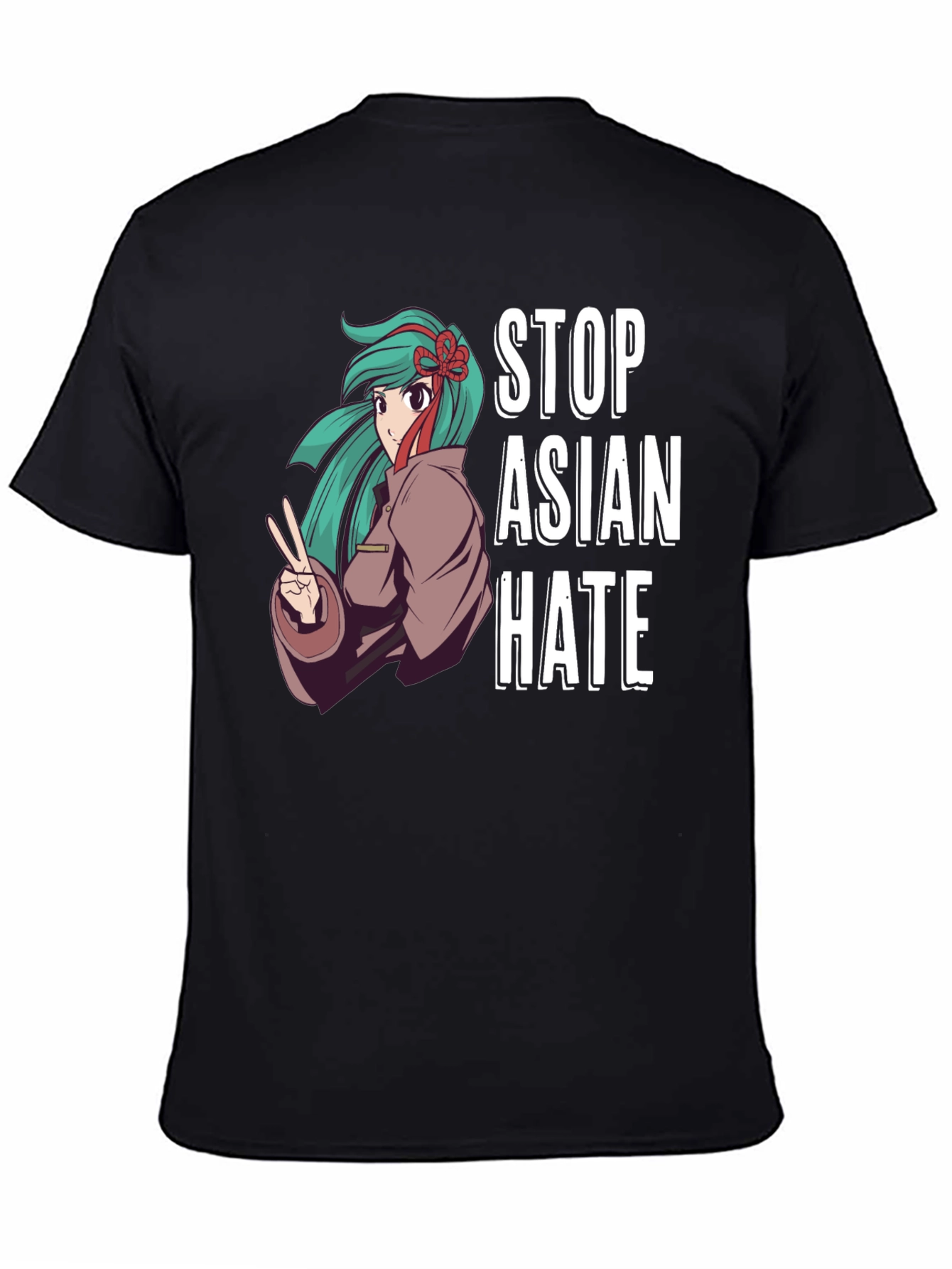 Stop Asian Hate T-Shirt Anime Design Activism Tee