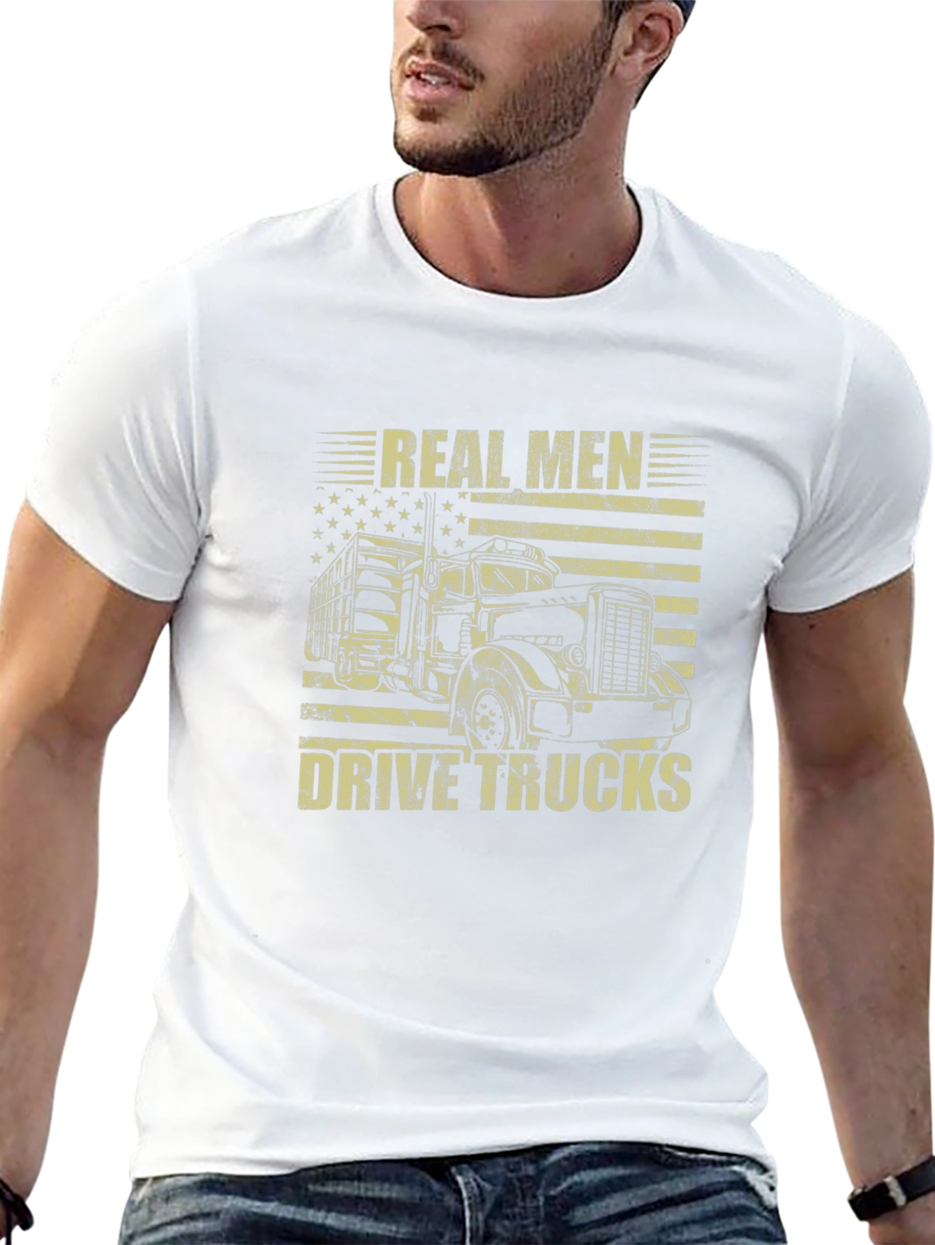 Real Men Drive Trucks Graphic Tee