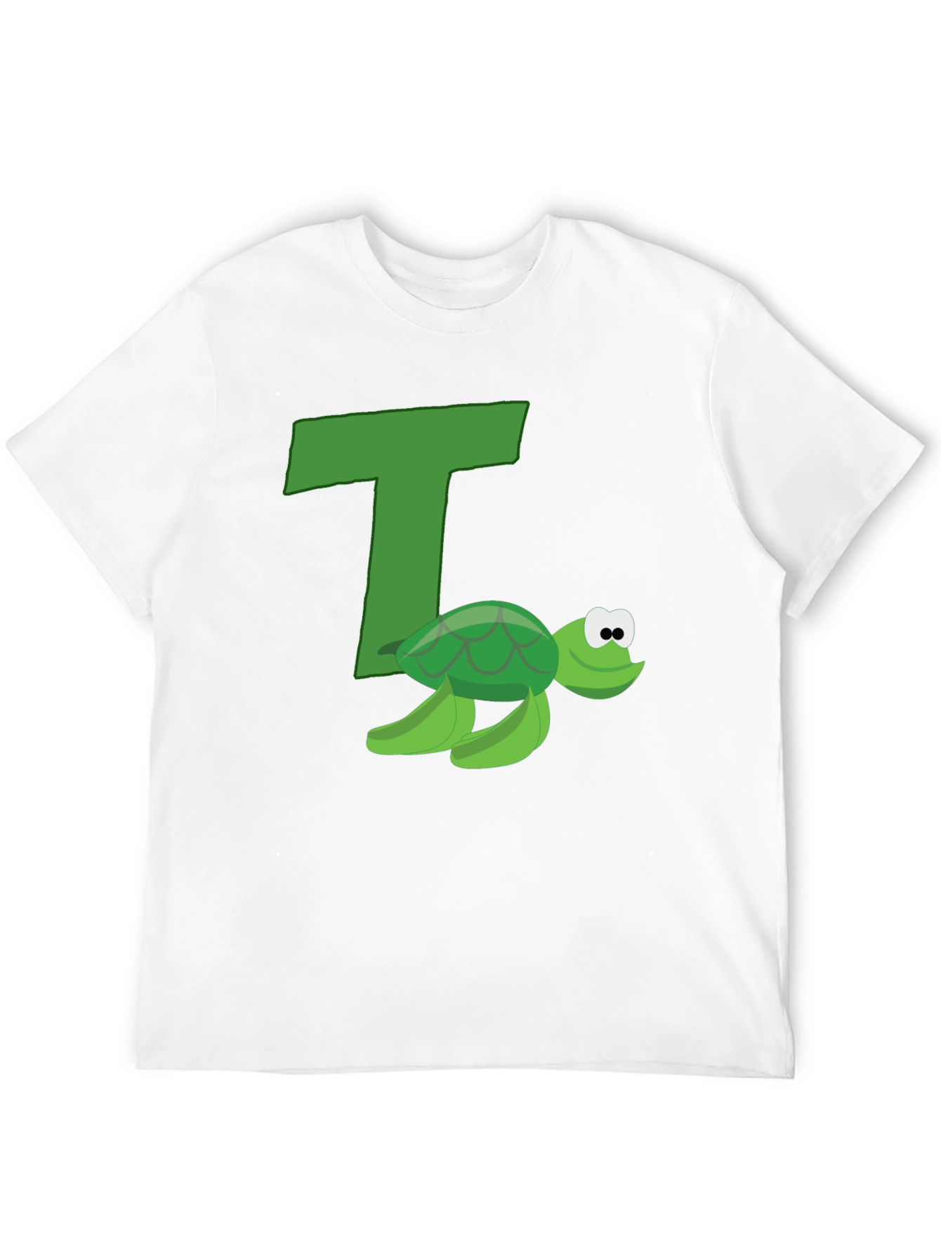 Cartoon Turtle T-Shirt - Black Cotton Tee