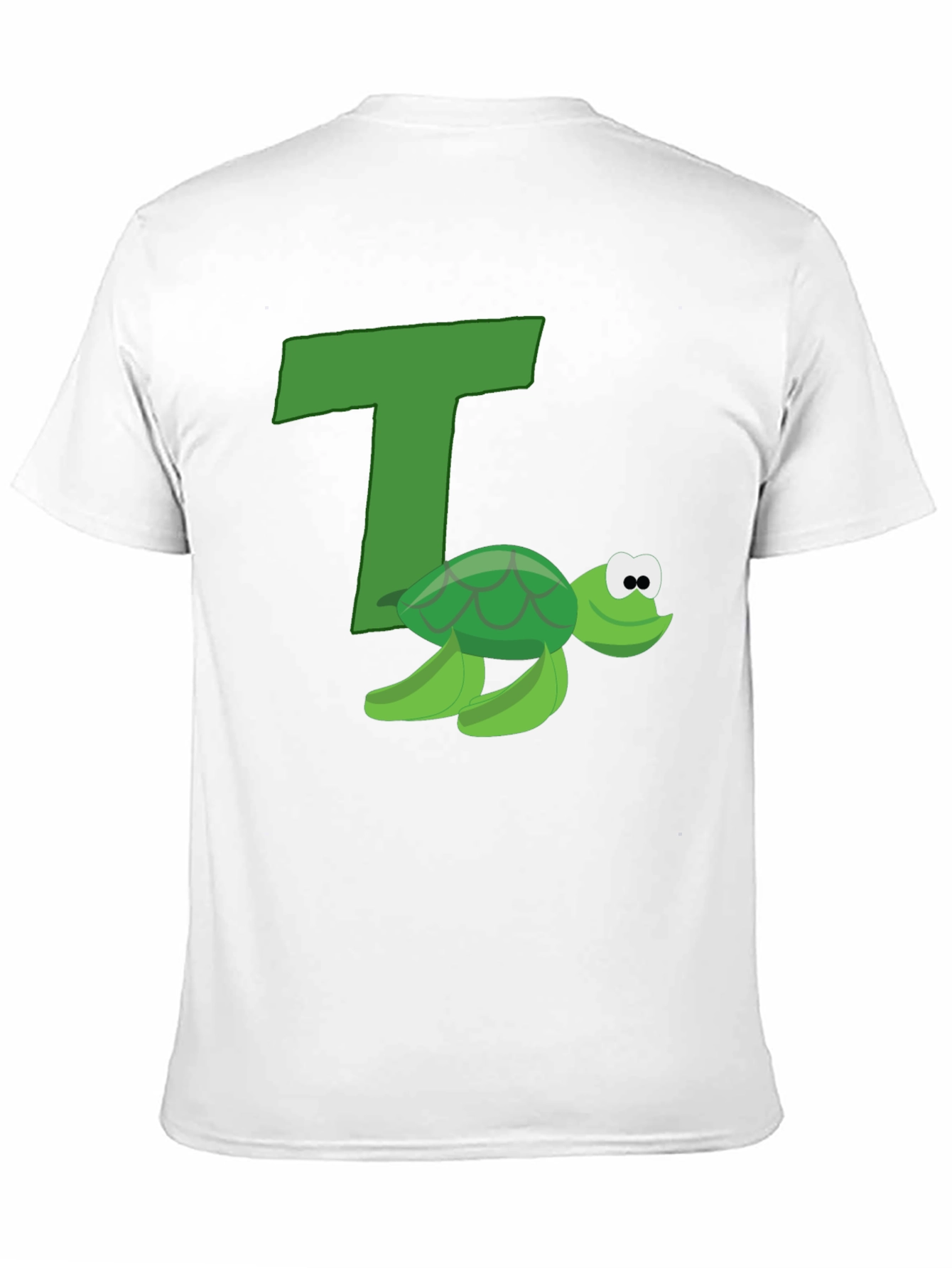 Cartoon Turtle T-Shirt - Black Cotton Tee