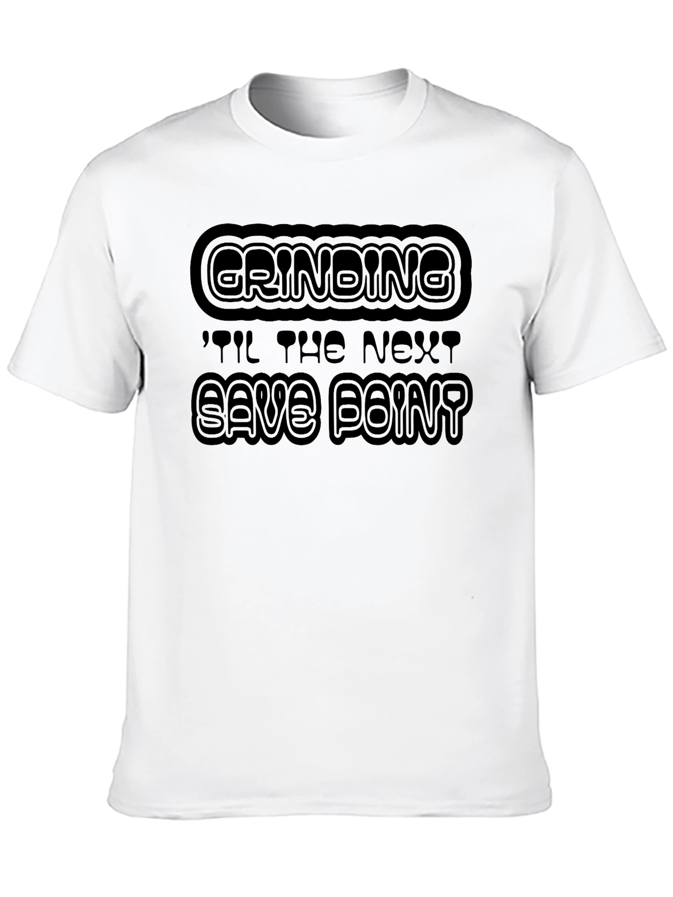 Grinding Til Next Save Point Black Graphic Tee
