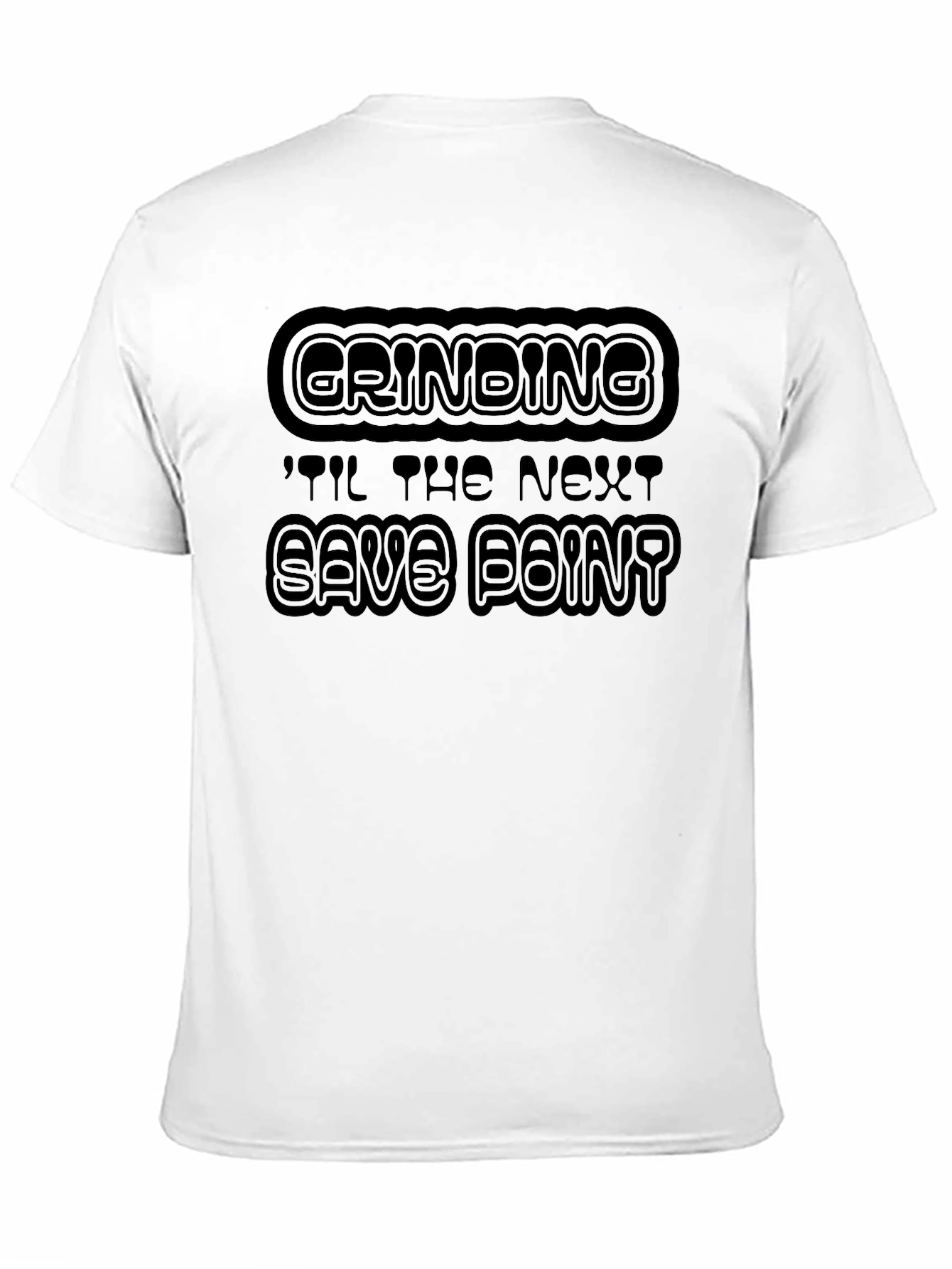 Grinding Til Next Save Point Black Graphic Tee