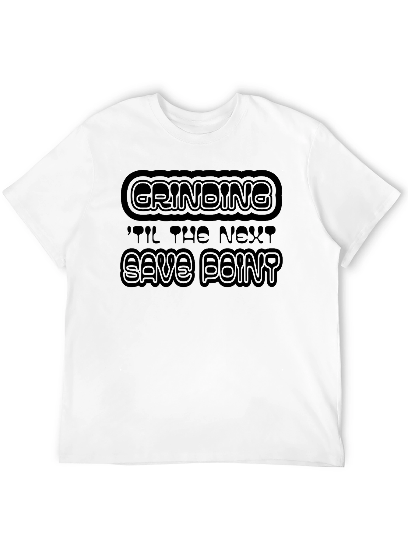 Grinding Til Next Save Point Black Graphic Tee