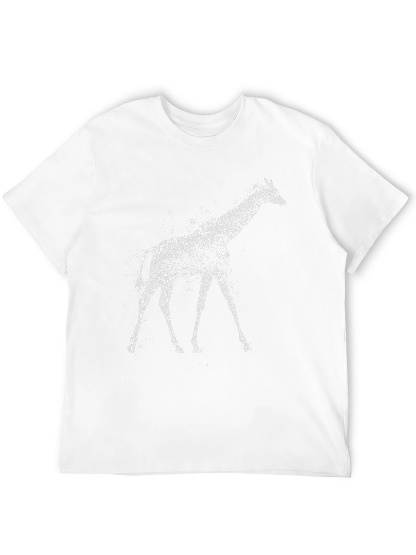 Giraffe Splatter Art Graphic Tee - Modern Black T-Shirt