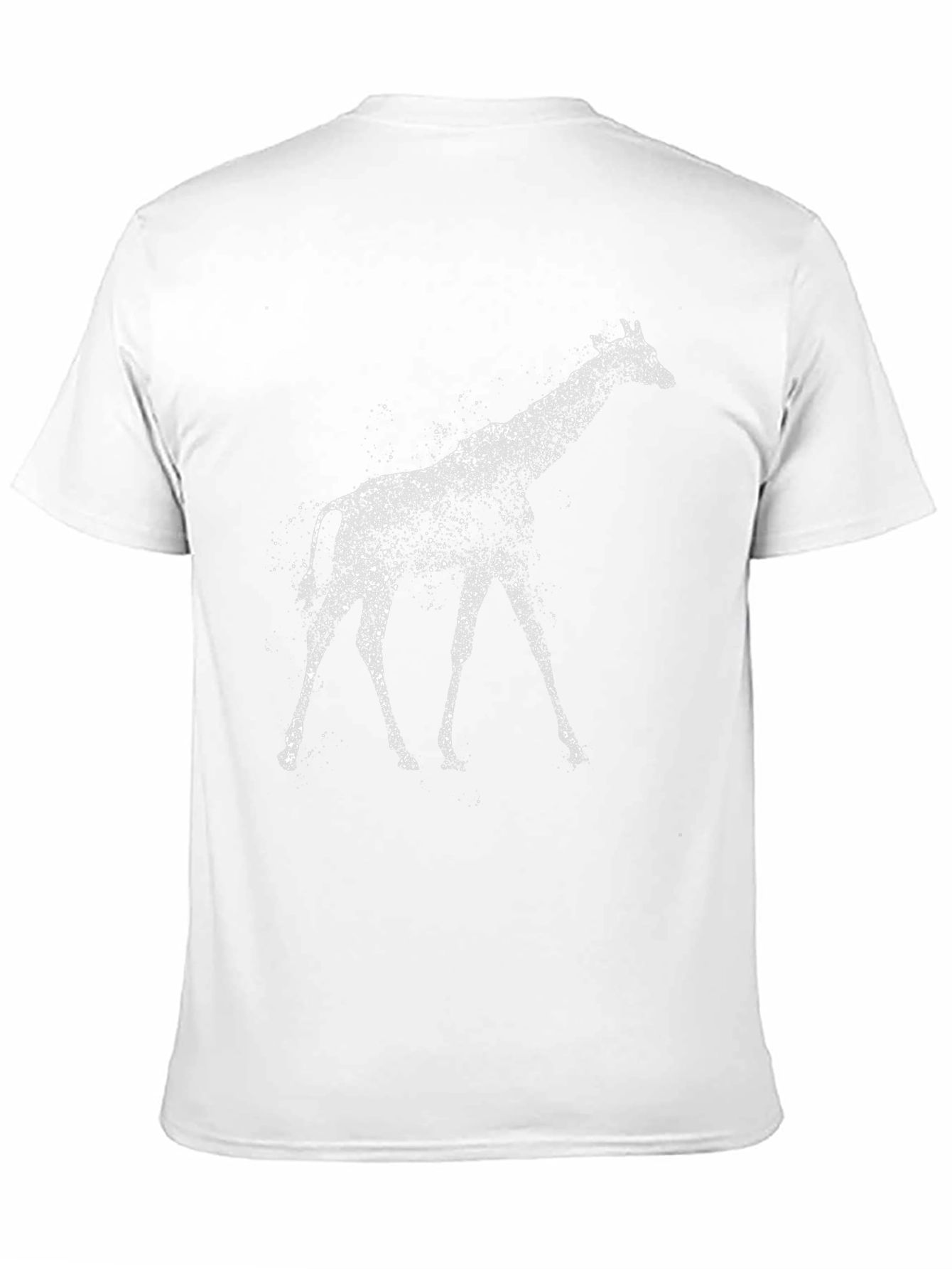 Giraffe Splatter Art Graphic Tee - Modern Black T-Shirt