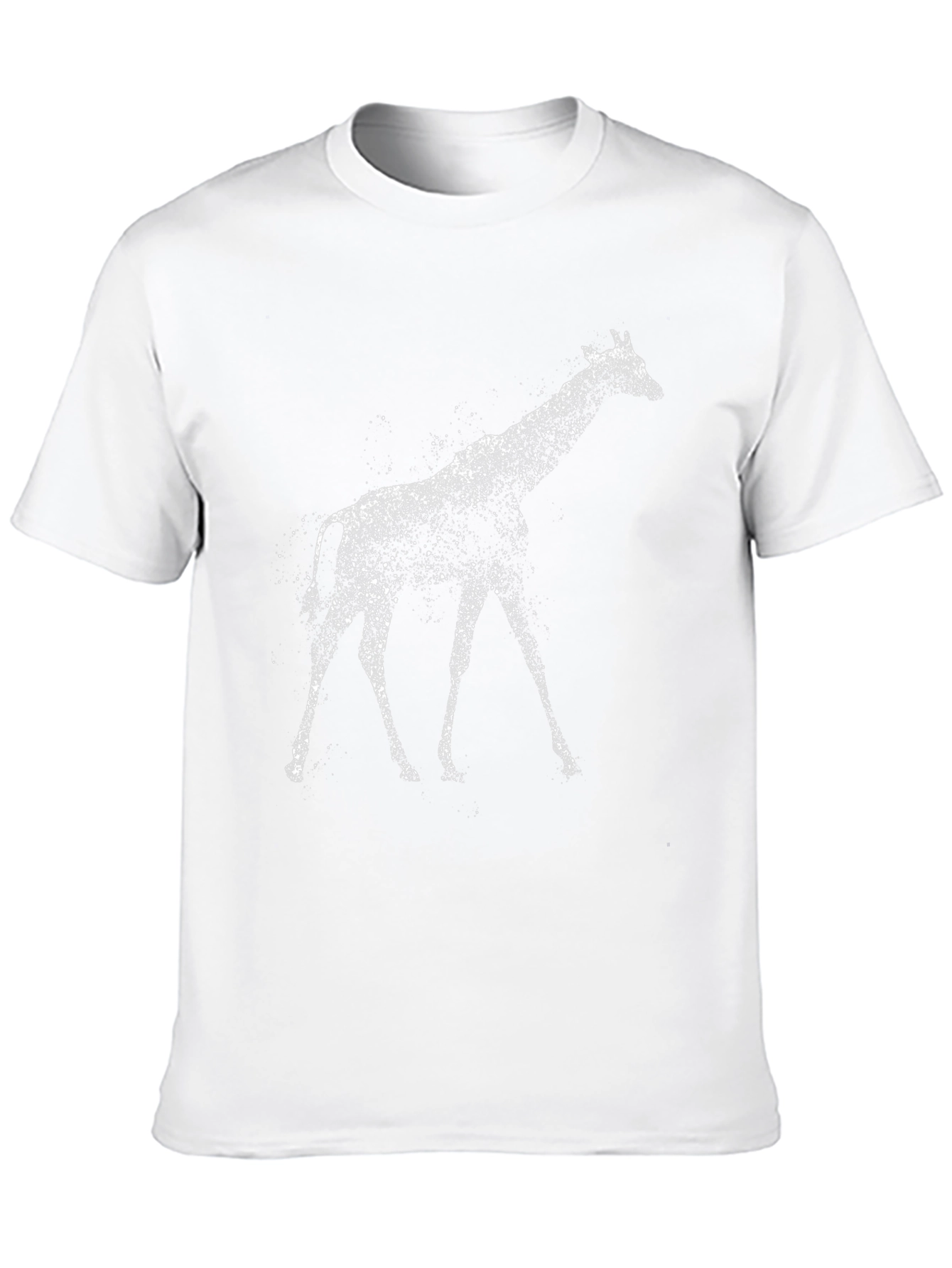 Giraffe Splatter Art Graphic Tee - Modern Black T-Shirt