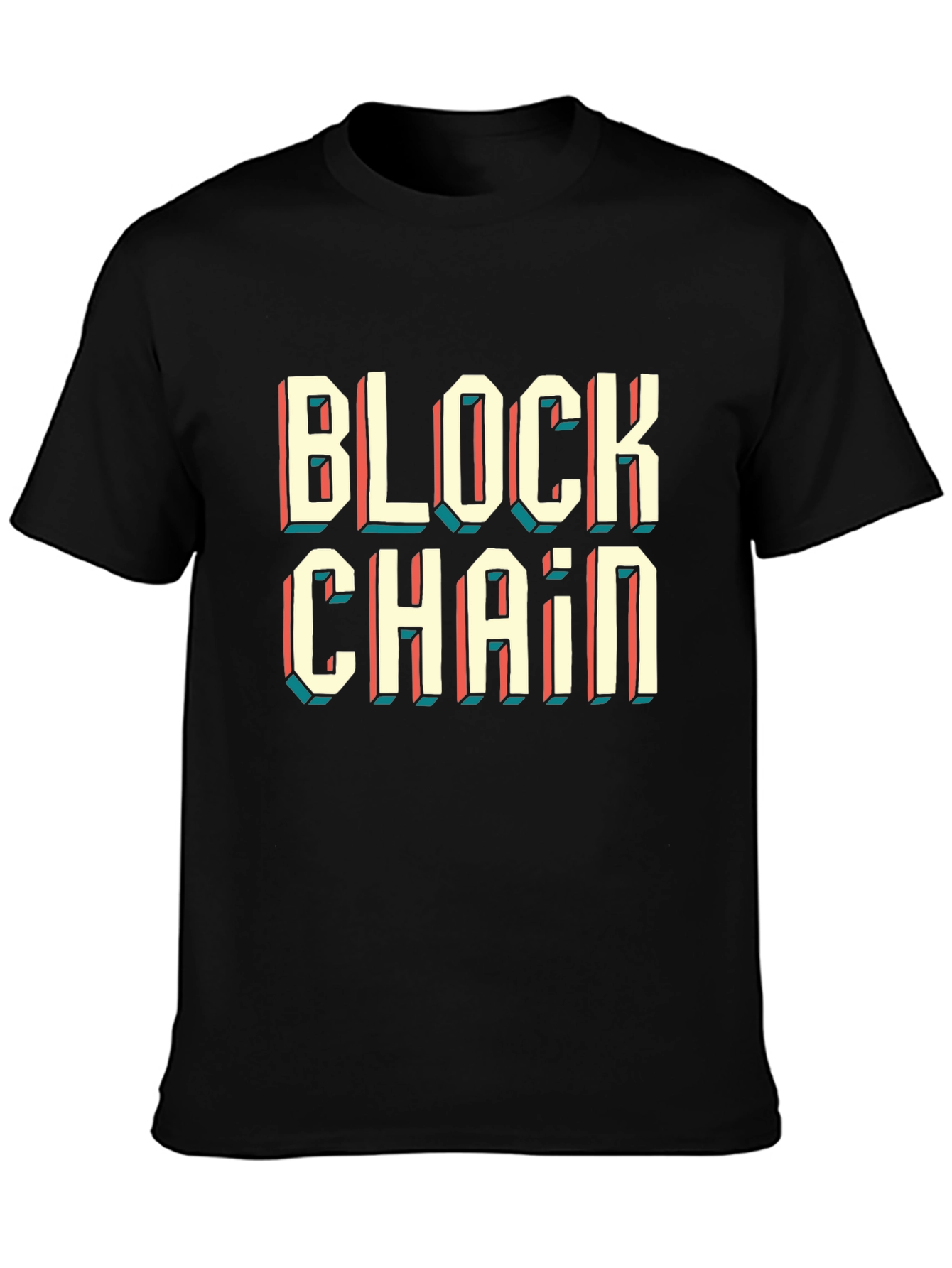 Blockchain Graphic Tee - Retro Style